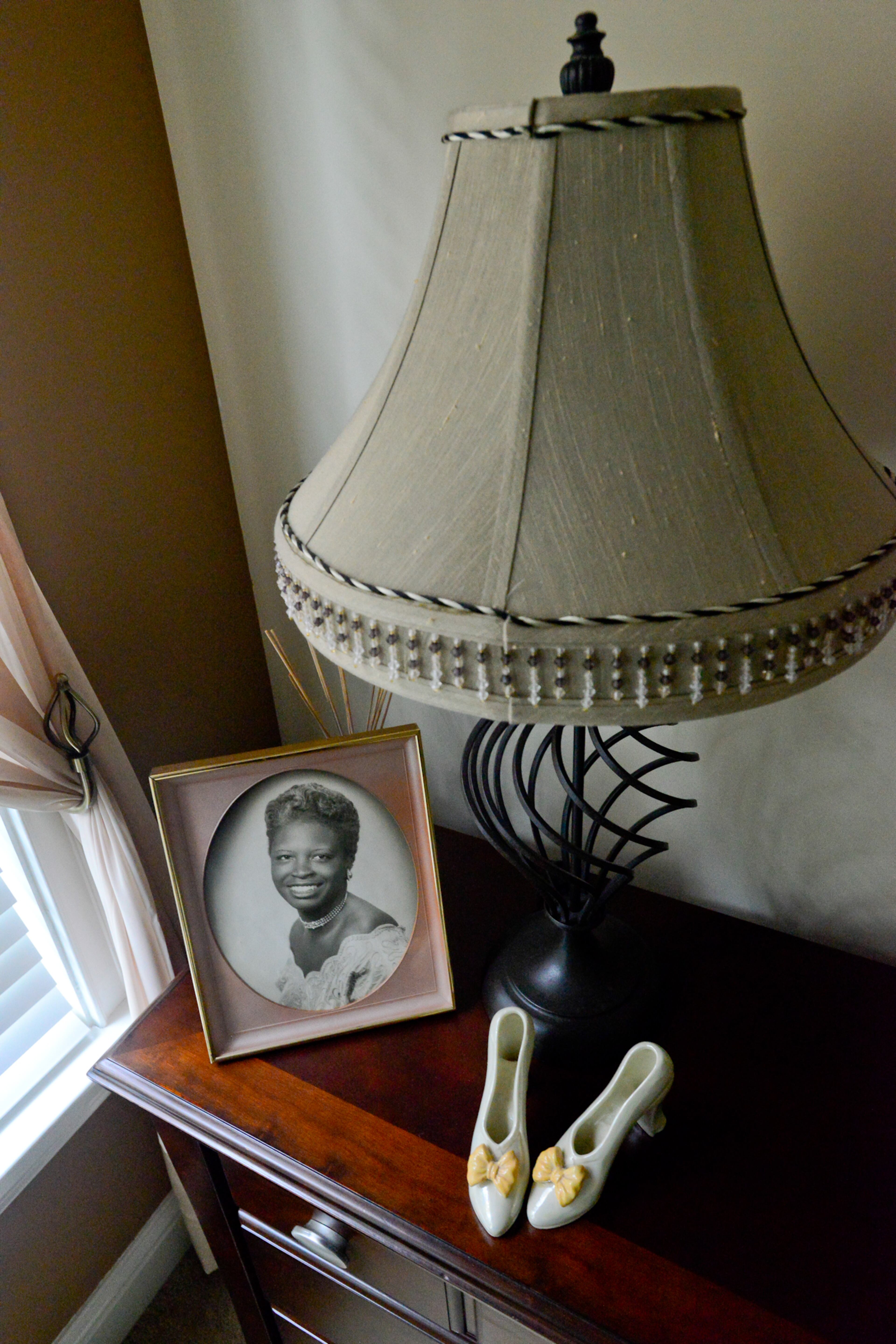 Frances Pace keeps a photo of her late mother when she was in her 20s on the night table of the guestroom where she used to stay.