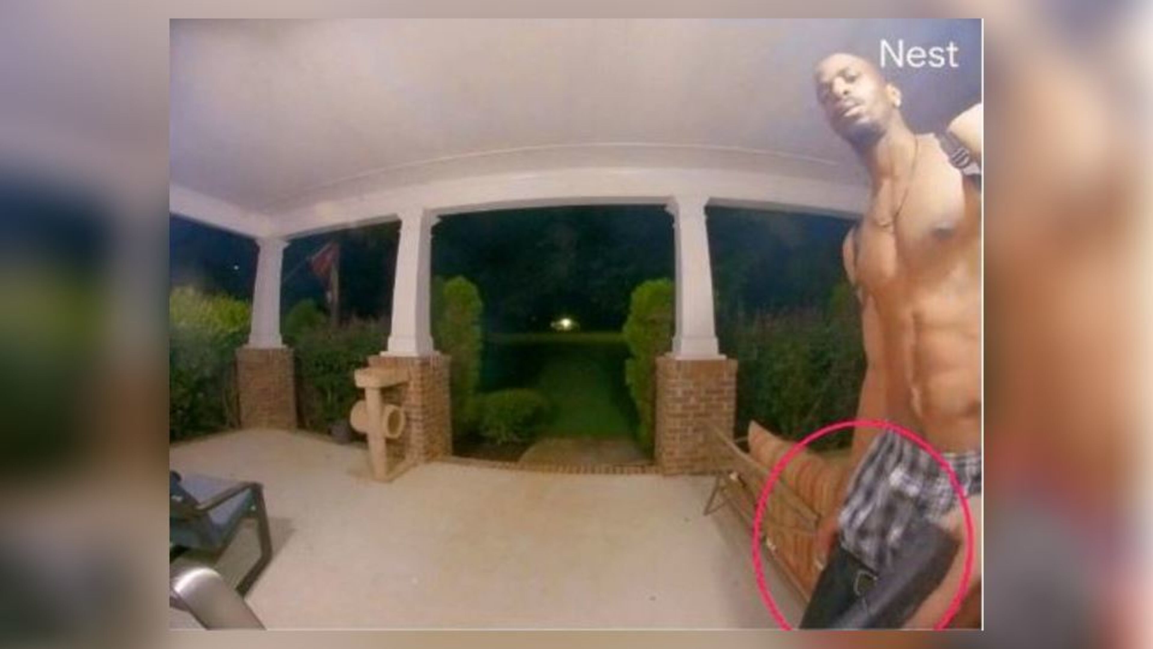 DeKalb County police are looking for a man who showed up on two residents' doorbell cameras Monday with a handgun.