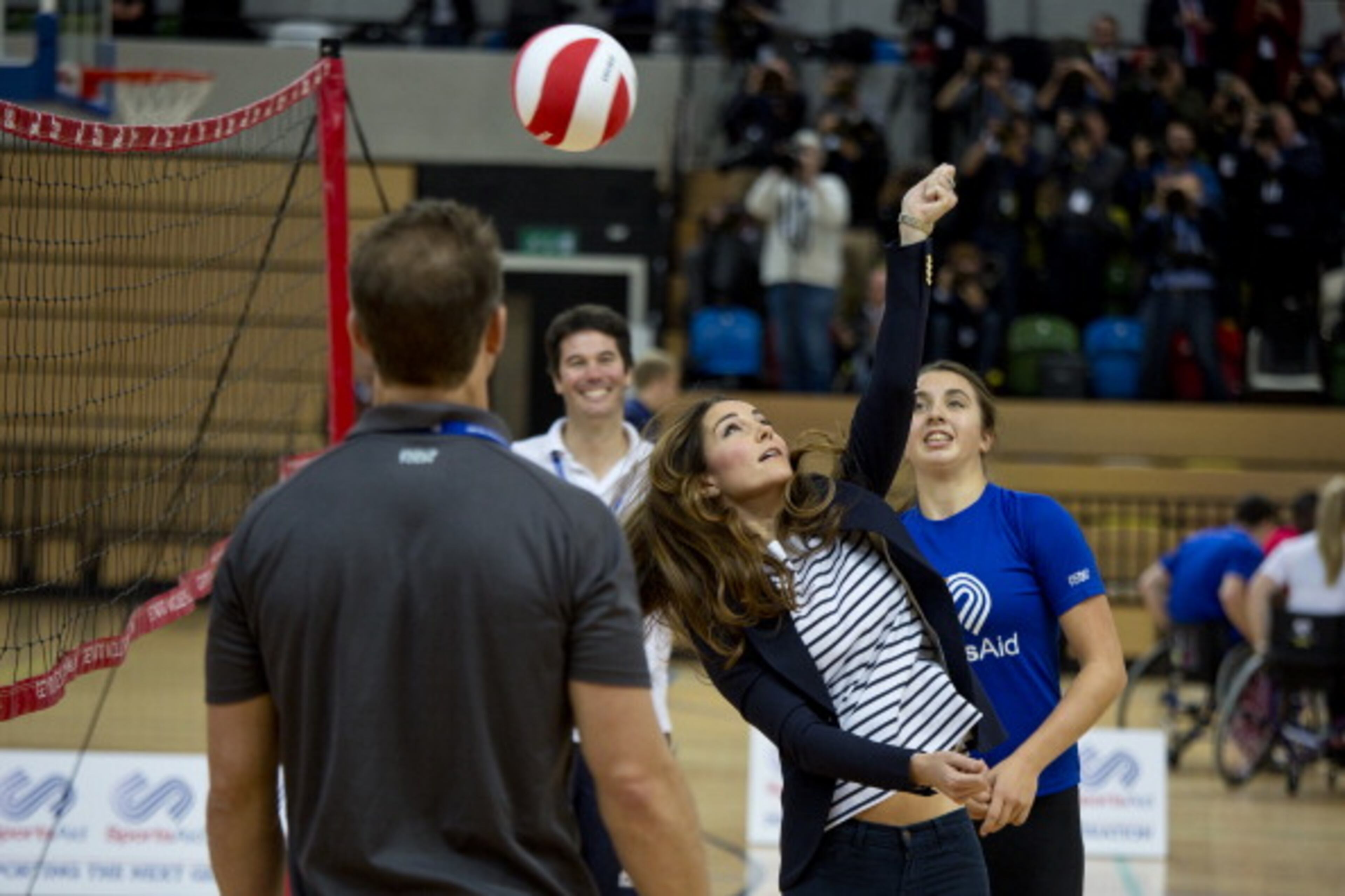 Catherine, Duchess of Cambridge attends a Sportaid Athlete Workshop at Queen Elizabeth Olympic Park on October 18, 2013 in London, England. (Photo by David Bebber - WPA Pool /Getty Images)
