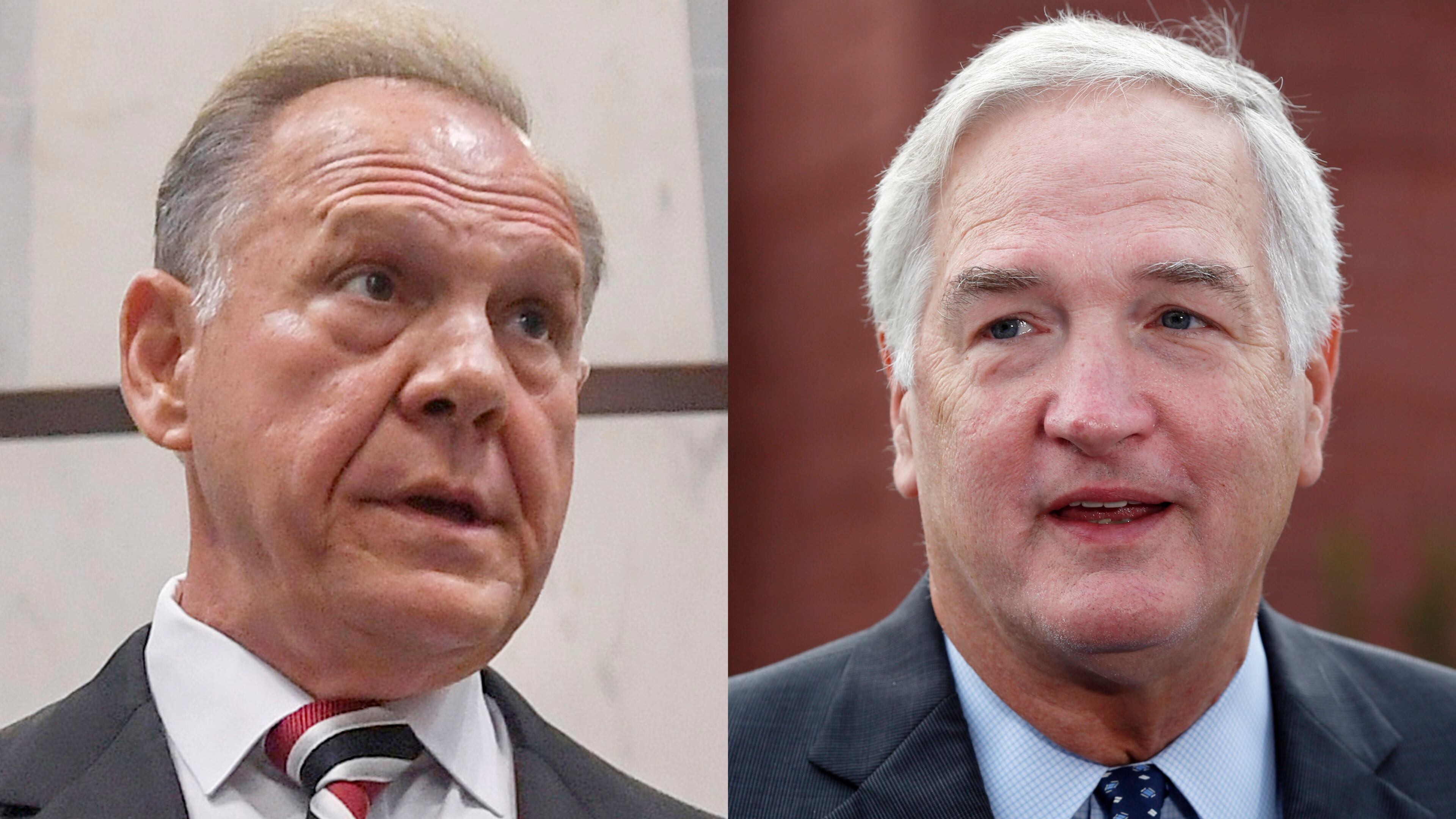 Republicans Roy Moore and Luther Strange, the incumbent, will hold a debate on who should hold the seat vacated by Jeff Sessions, now the U.S. attorney general. Mickey Welsh/The Montgomery Advertiser via AP, Butch Dill