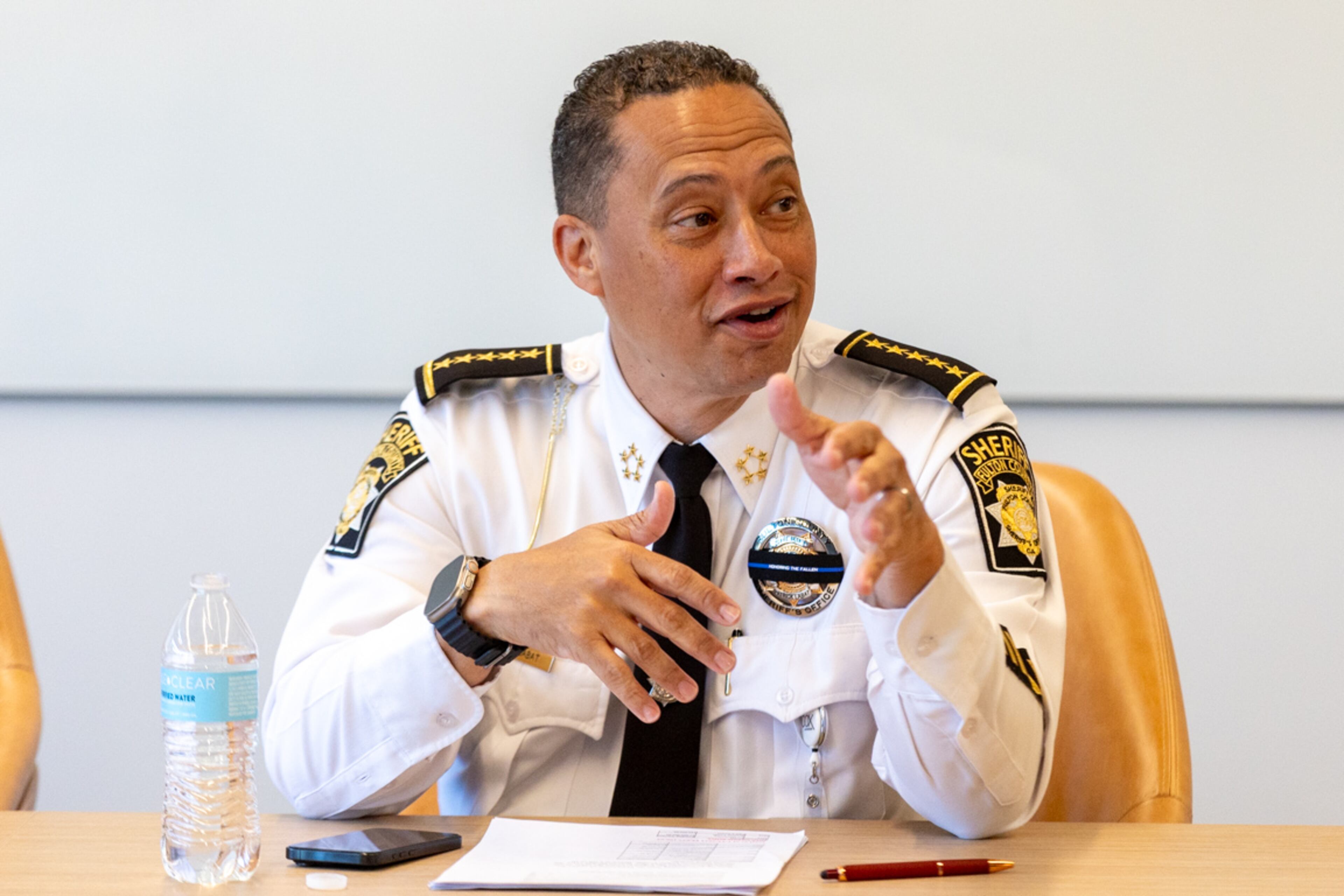 Sheriff Patrick Labat felt the lawsuit was "the last straw" in his long battle with Fulton commissioners over the budget. (Steve Schaefer/AJC.com)