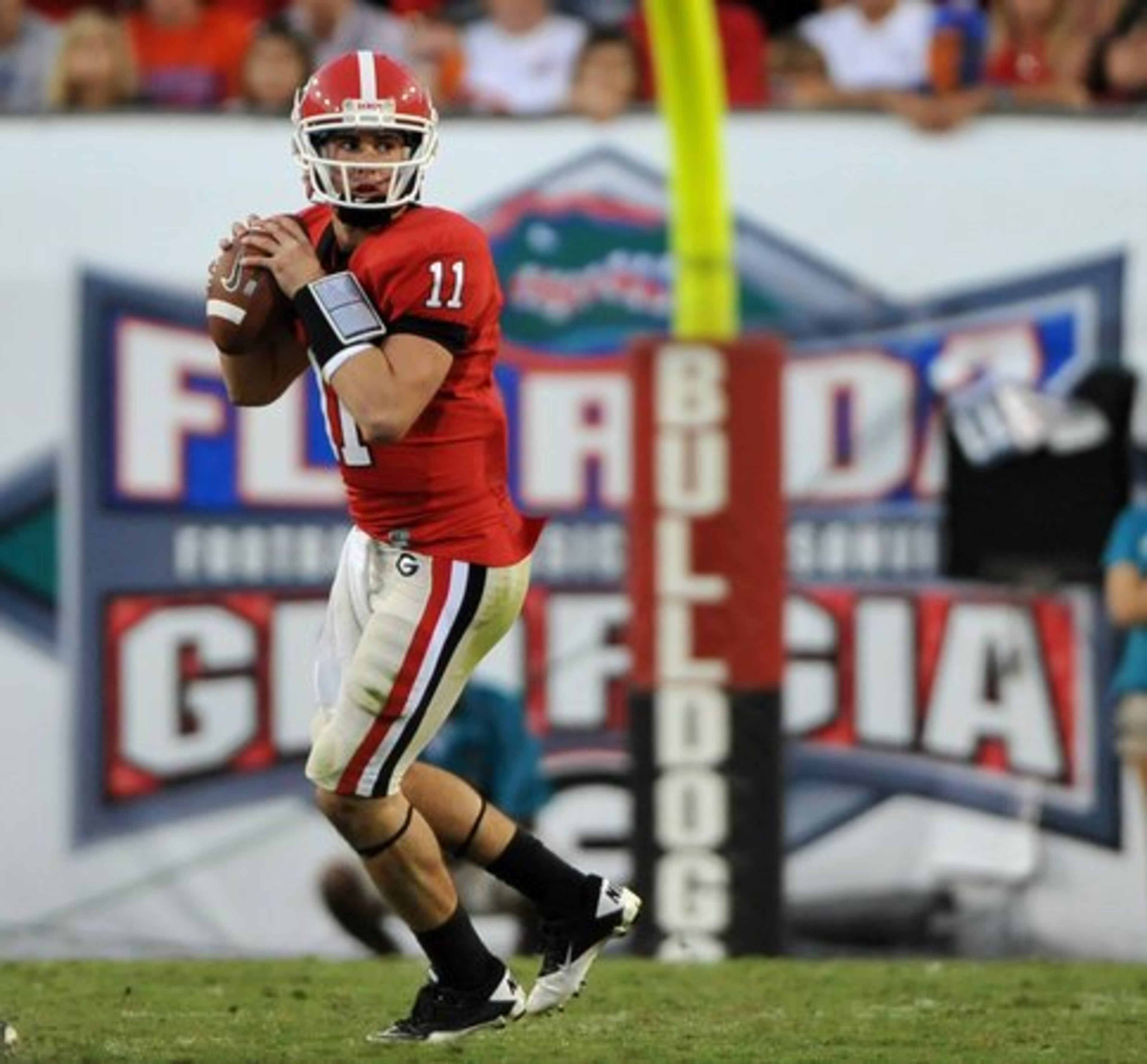 Georgia 31, Florida 34 (OT) - The first overtime game in the storied Florida-Georgia rivalry came down to a field goal. Georgia quarterback Aaron Murray threw for a career-high 313 yards and three TDs. Florida had one turnover, while Georgia finished with a season-high four that may have ultimately cost them the game. The win kept Gators in the hunt for the SEC's Eastern Division title and eliminated the Bulldogs from contention.