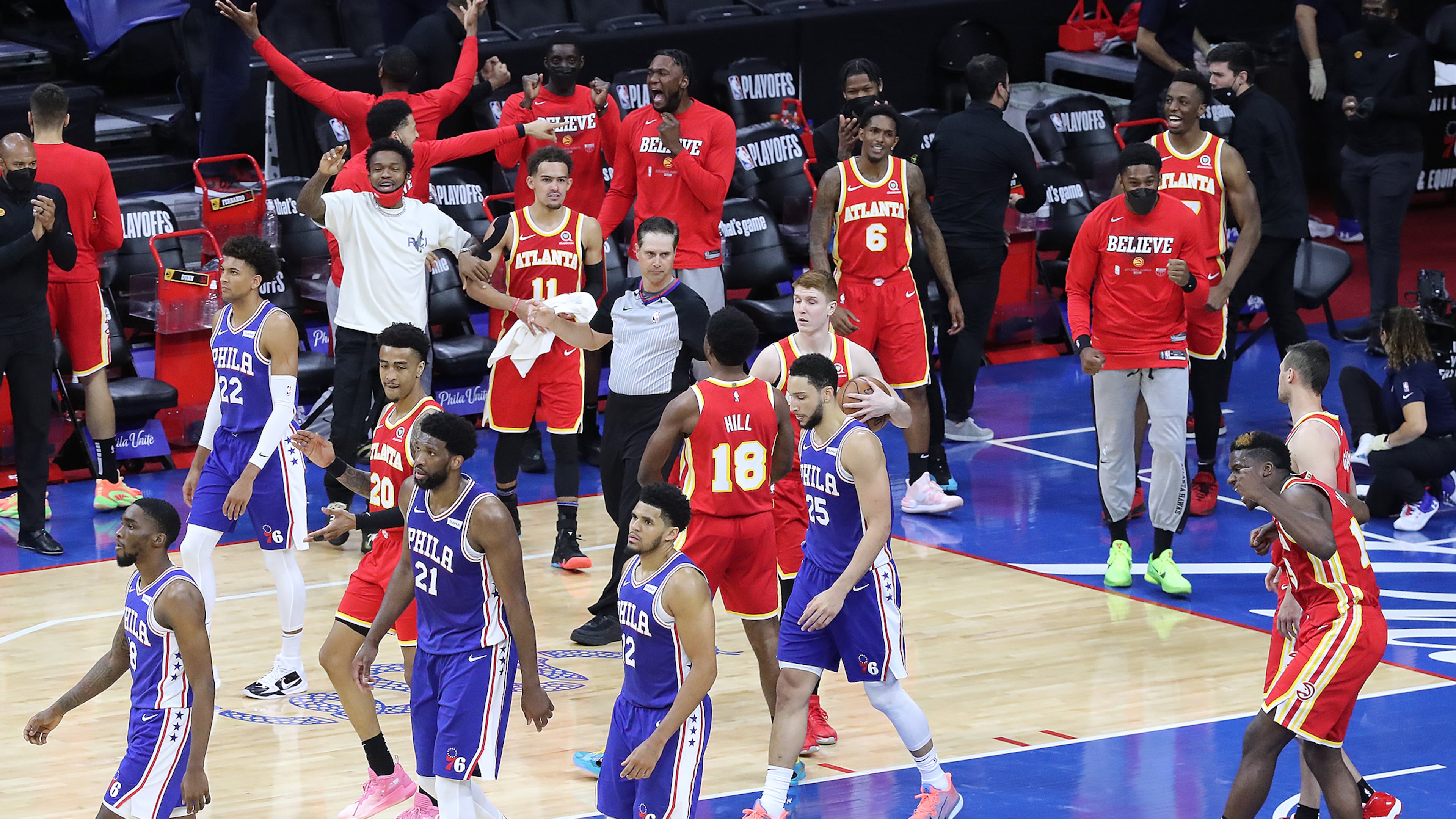 What a win for the Hawks!: Once trailing by 26 points, Atlanta finished off an unbelievable comeback with key baskets in the final minute of Wednesday's 109-106 victory over the 76ers in Philadelphia. The best-of-seven series shifts back to Atlanta for Game 6 Friday with the Hawks holding a 3-2 lead.