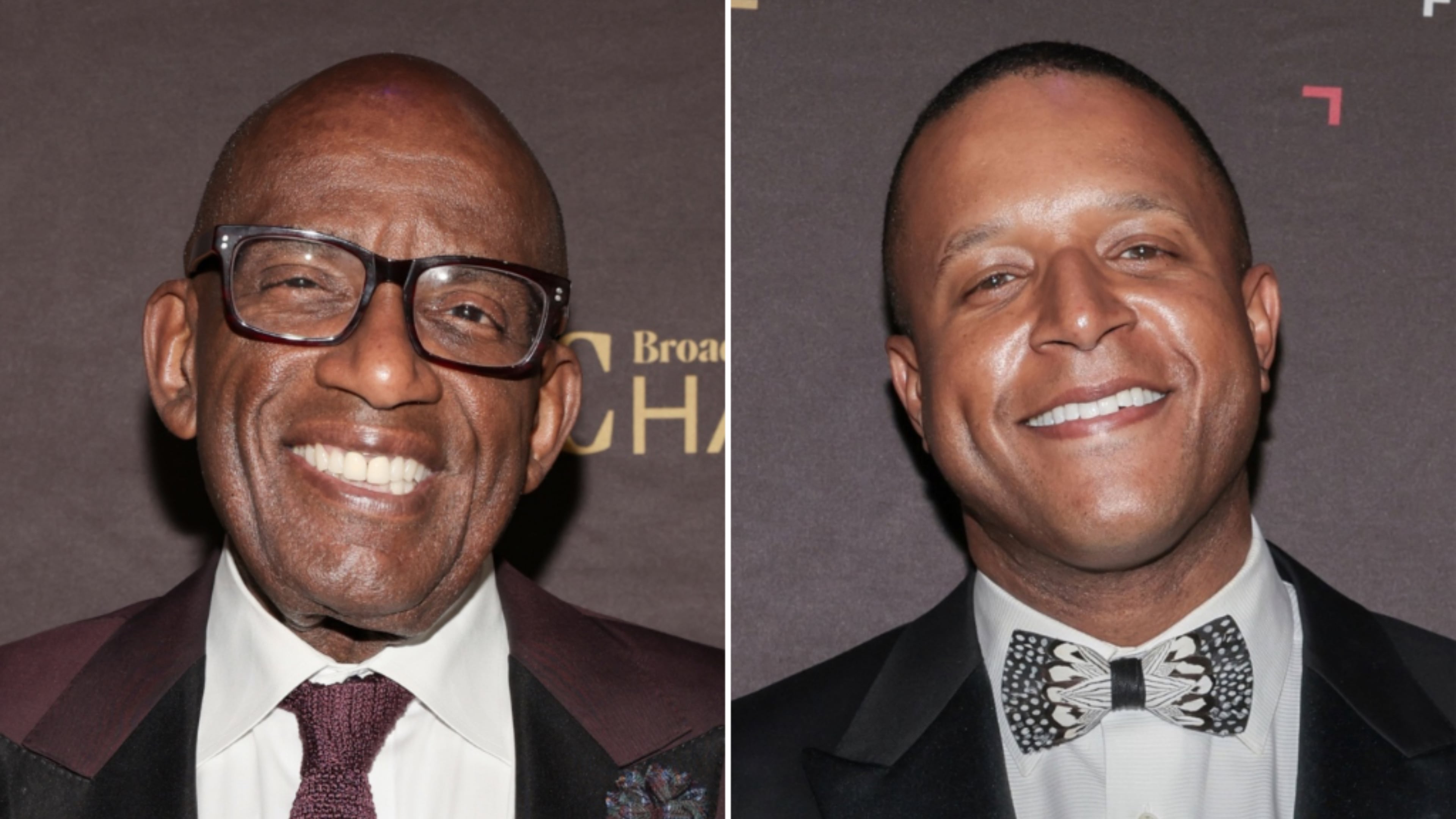 This combo image shows Al Roker, left, and Craig Melvin attending the 31st Broadcasting and Cable Hall of Fame Awards gala at the Ziegfeld Ballroom on May 3, 2023, in New York. (AP Photo/CJ Rivera, File)