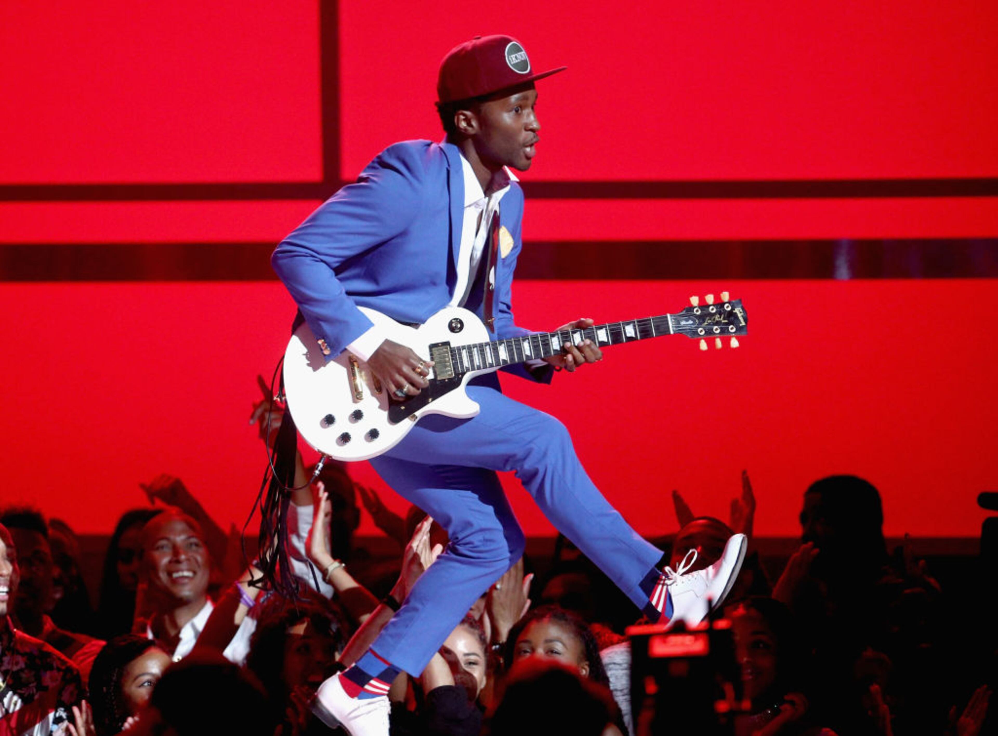 LOS ANGELES, CA - JUNE 25: Roman GianArthur performs onstage at 2017 BET Awards at Microsoft Theater on June 25, 2017 in Los Angeles, California. (Photo by Frederick M. Brown/Getty Images )