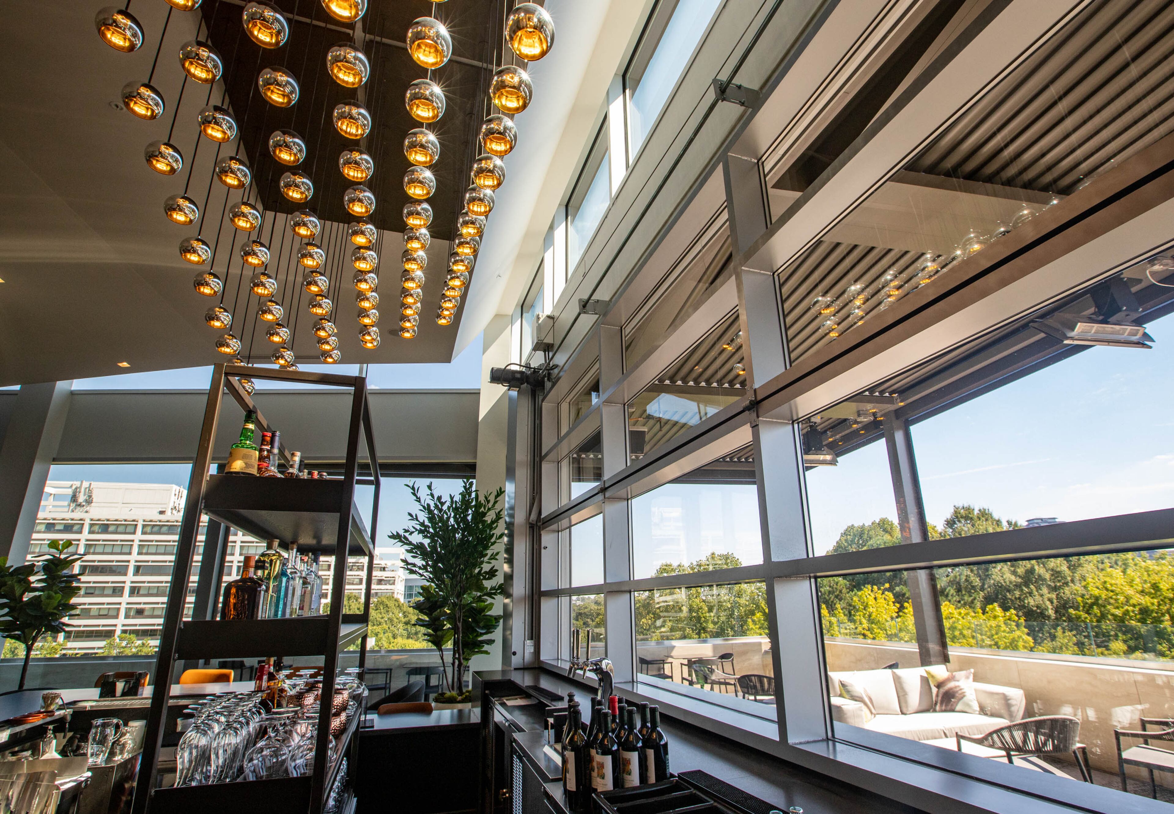 Bar Peri opens in early October 2021 in Dunwoody on the roof top at AC Hotel Atlanta Perimeter with several signature cocktails, tapas bites and a view. Photos taken on Tuesday, Sept 28, 2021. (Jenni Girtman for The Atlanta Journal-Constitution)