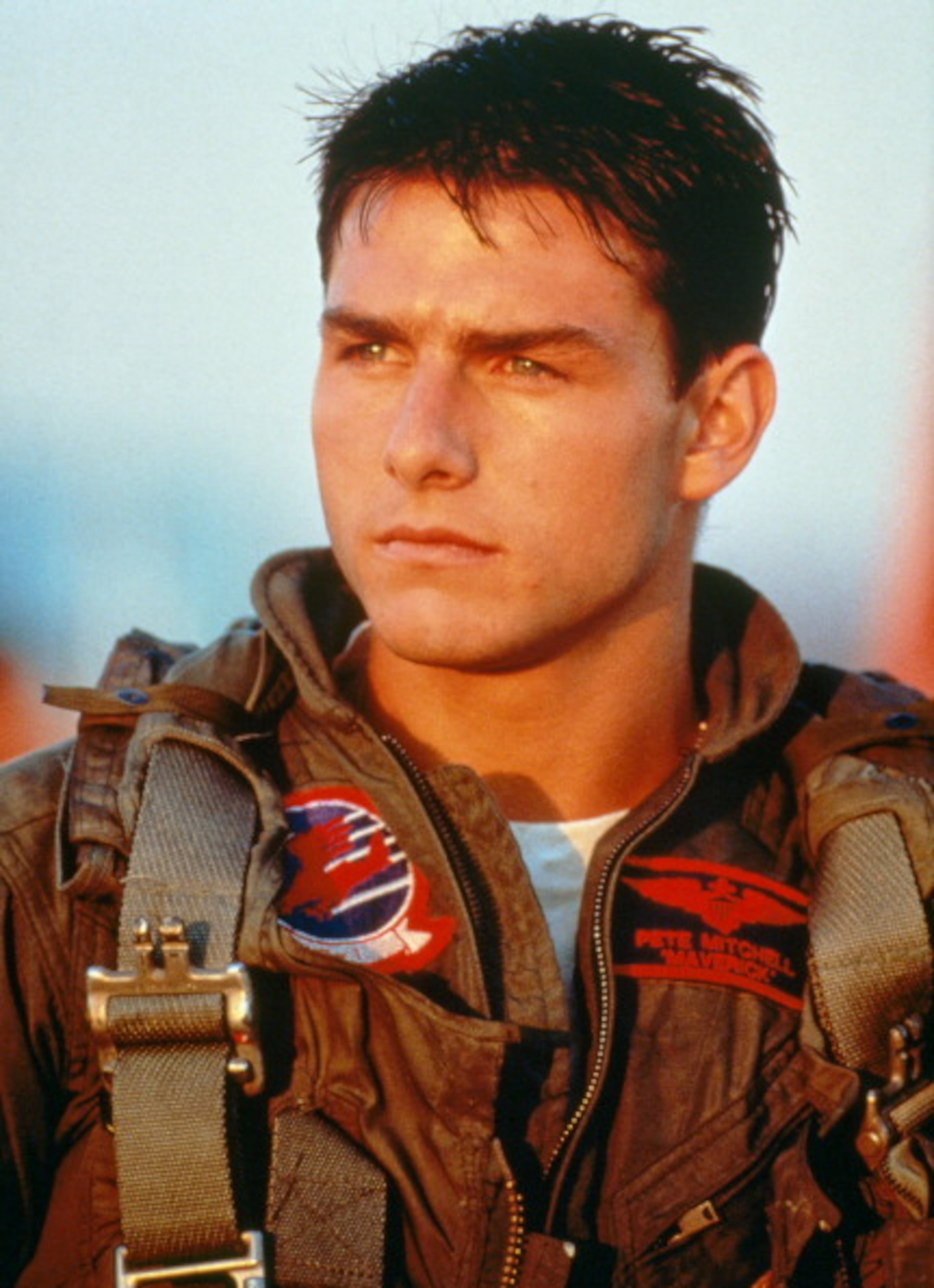 American actor Tom Cruise, as Lieutenant Pete 'Maverick' Mitchell, in a promotional portrait for 'Top Gun', directed by Tony Scott, 1986. (Photo by Paramount Pictures/Archive Photos/Getty Images)
