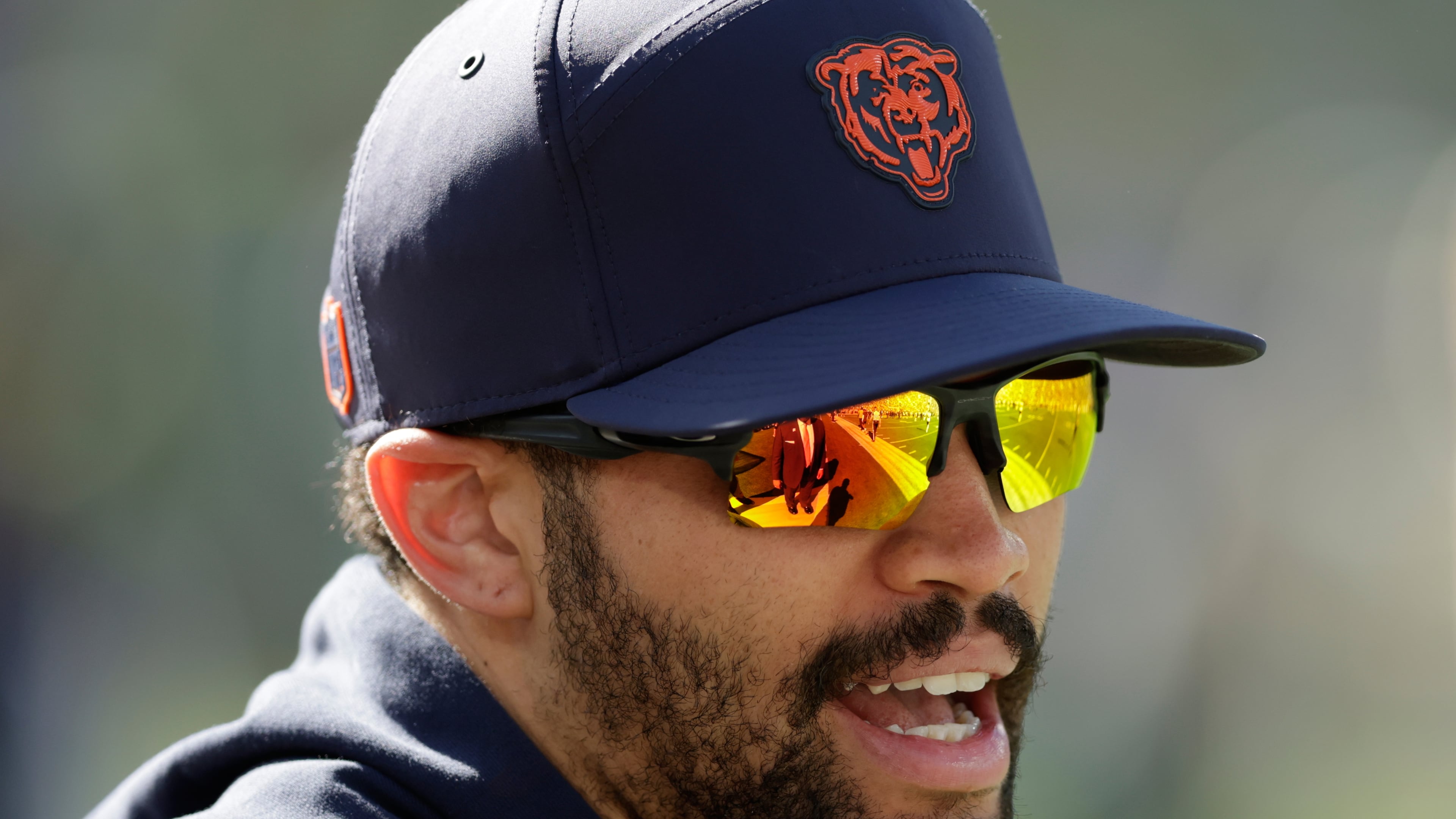 Chicago Bears' Caleb Williams is seen before an NFL football game against the Green Bay Packers in Green Bay, Wis., Sunday, Oct. 11, 2026. (AP Photo/Matt Ludtke)