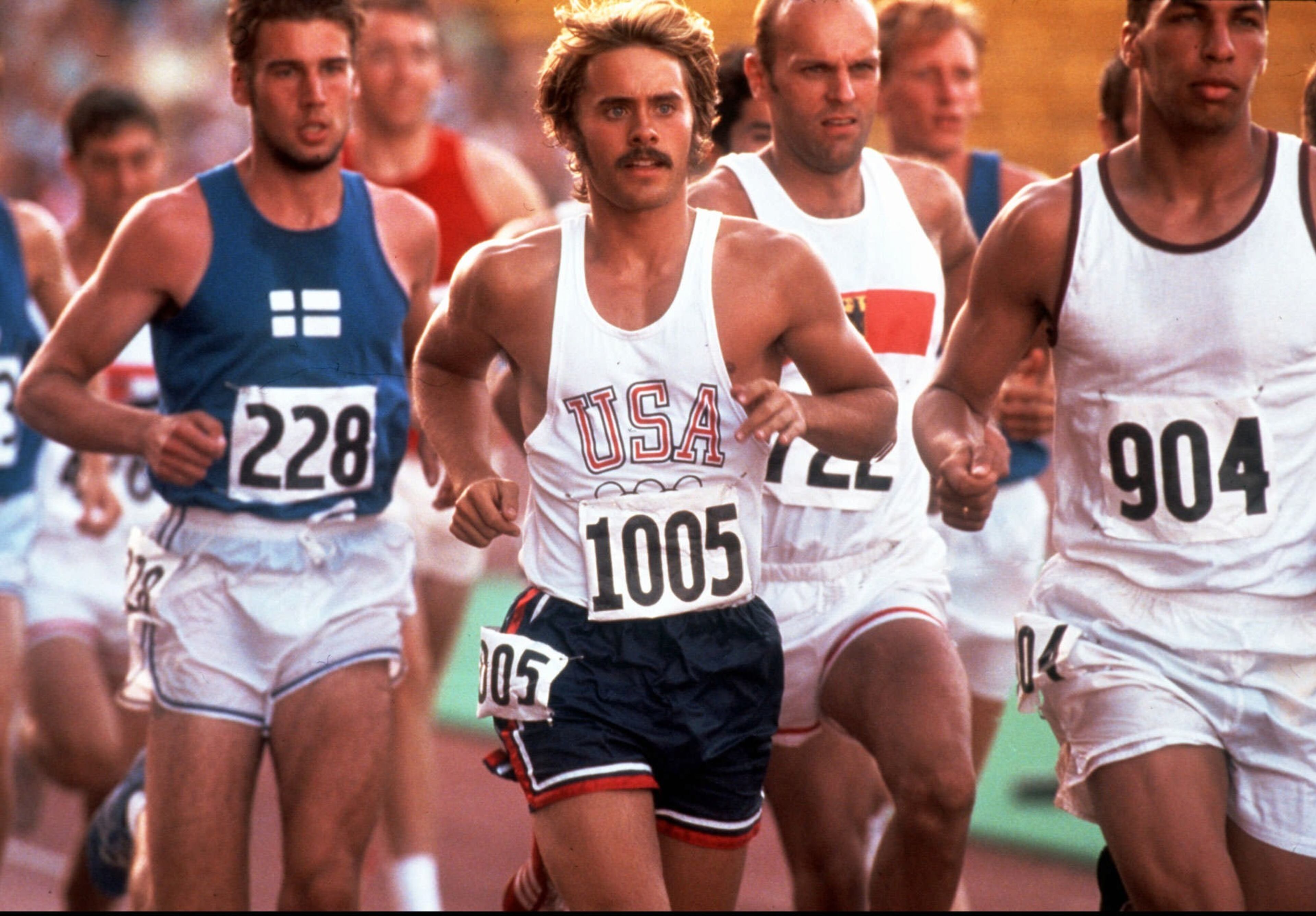 Jared Leto stars as track star Steve Prefontaine in "Prefontaine." Disney's movie, from the makers of "Hoop Dreams," spotlights the gritty Oregonian who, at the time of his death in 1975, held every American distance running record between 2,000 and 10,000 meters. (Photo by BRUCE BIRMELIN)