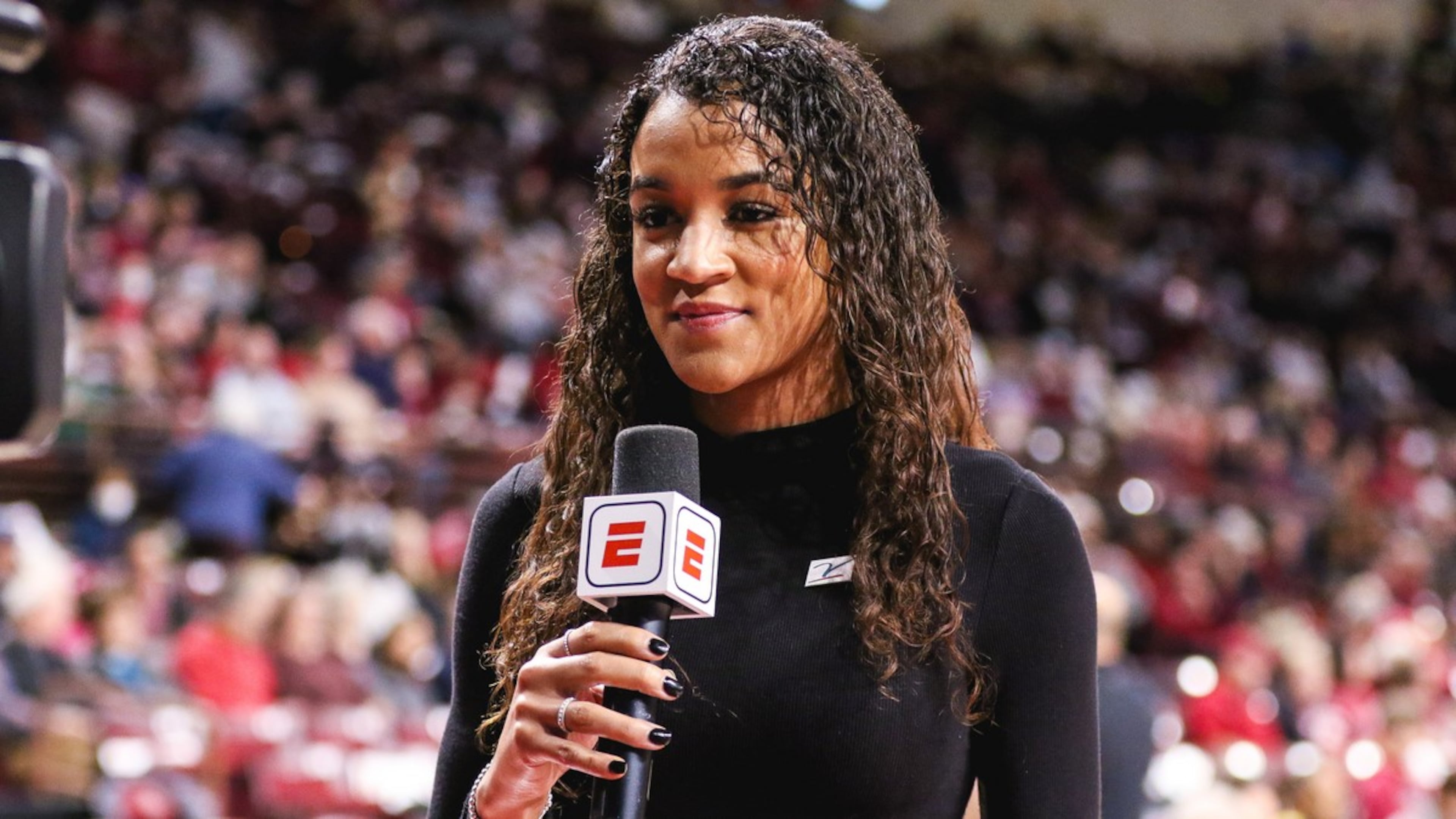 Andraya Carter is one of the lead analysts and sideline reporters on SEC Network broadcasts. (Photo by Katie Dugan / ESPN Images)