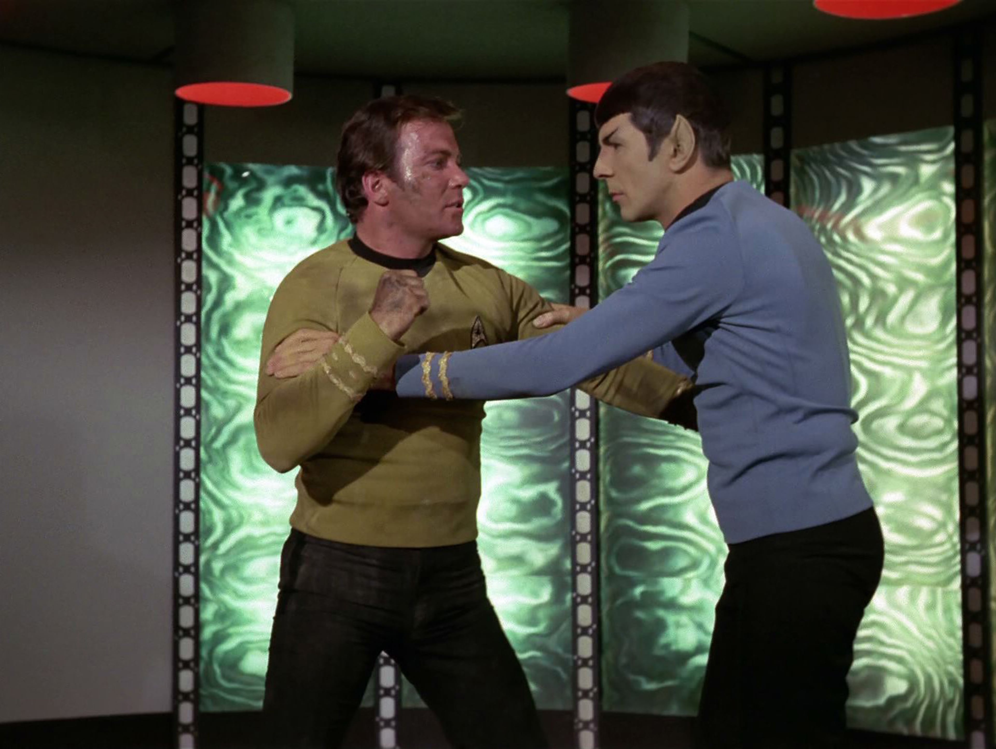 LOS ANGELES - FEBRUARY 28: William Shatner as Captain James T. Kirk and Leonard Nimoy as Mr. Spock in the STAR TREK: THE ORIGINAL SERIES episode, "The Cloud Minders." Season 3, episode 21. Original air date, February 28, 1969. Image is a frame grab. (Photo by CBS via Getty Images)