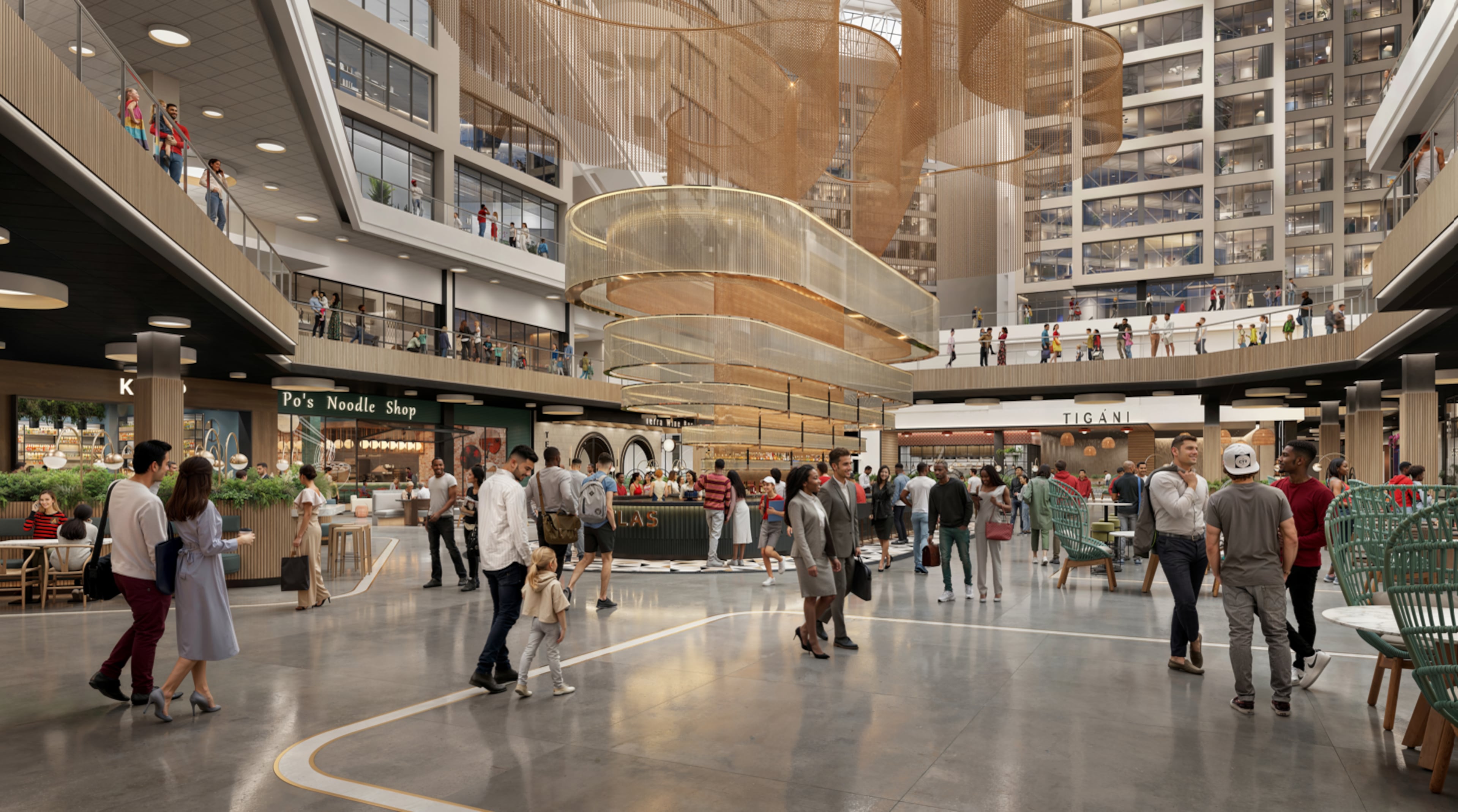 Atlanta-based architecture and interior design firm TVS released new renderings of the planned redevelopment of downtown's CNN Center, which is just called "The Center." (Courtesy TVS)