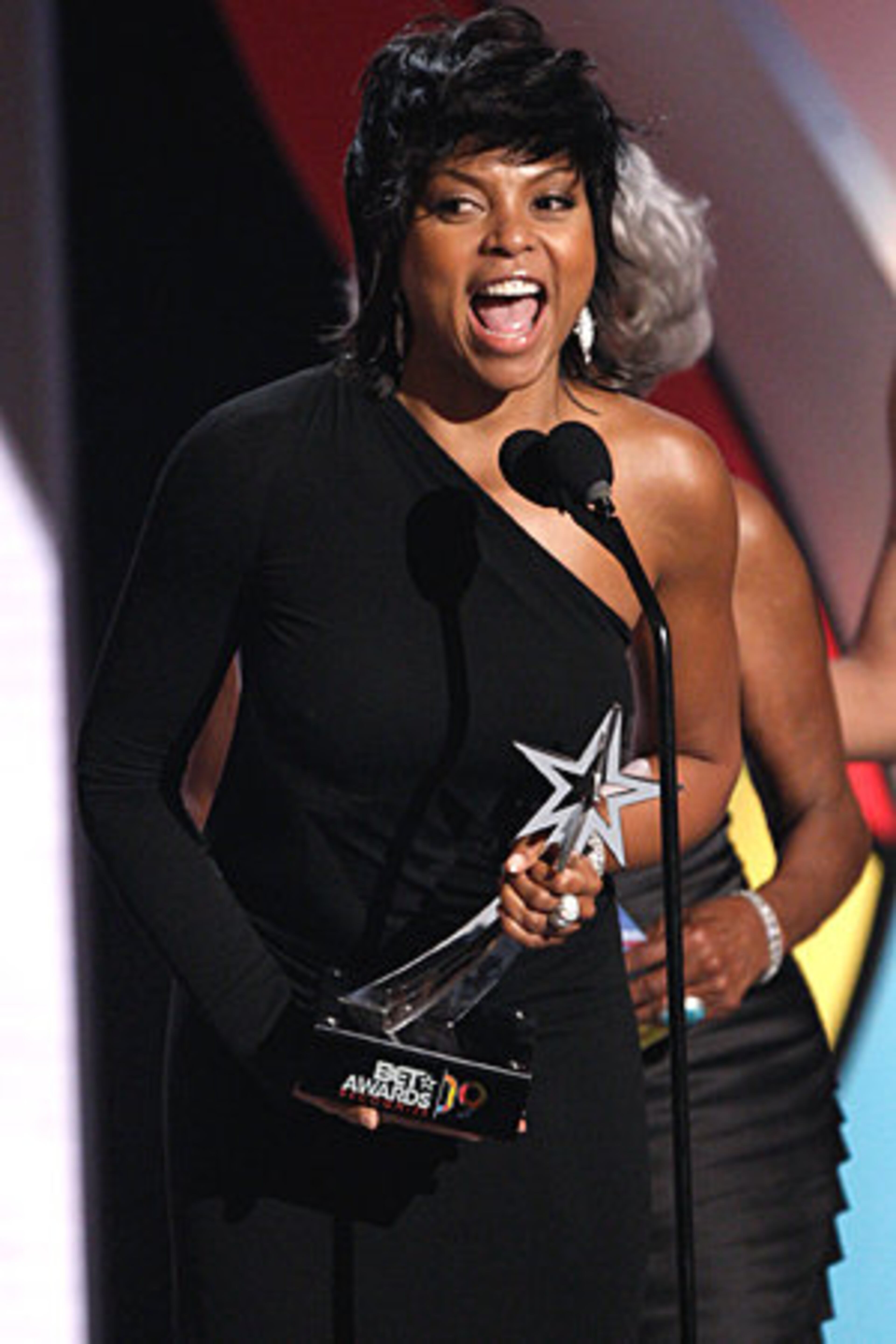 Actress Taraji P. Henson accepts the BET Award for Best Actress.