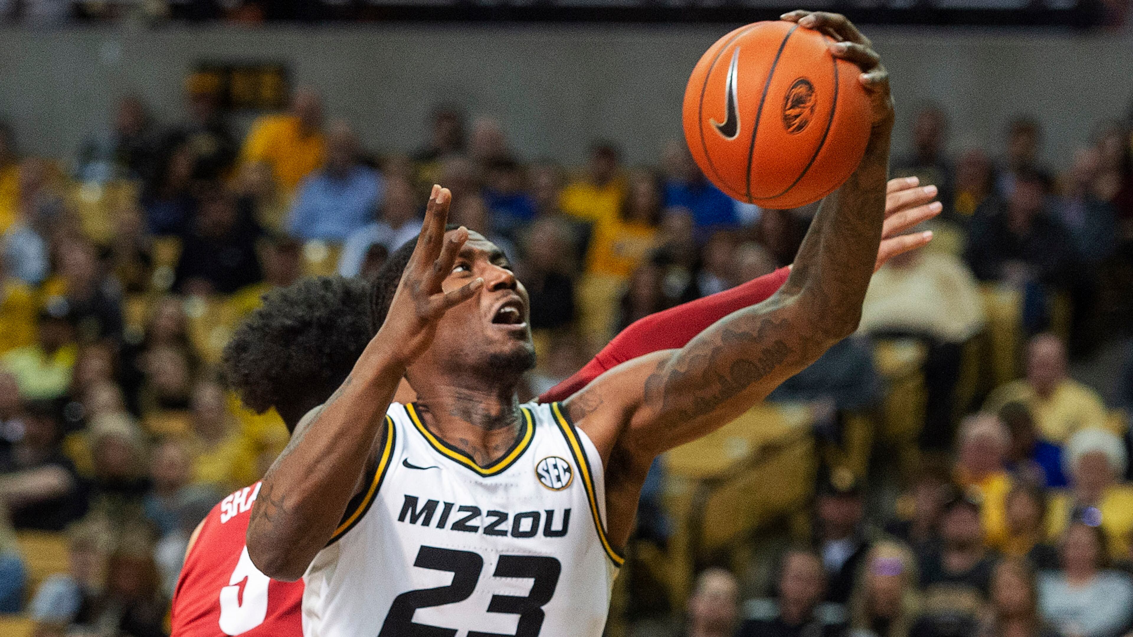 Missouri's Jeremiah Tilmon racked up a team-best 21 blocked shots as a junior and has 79 in his career.