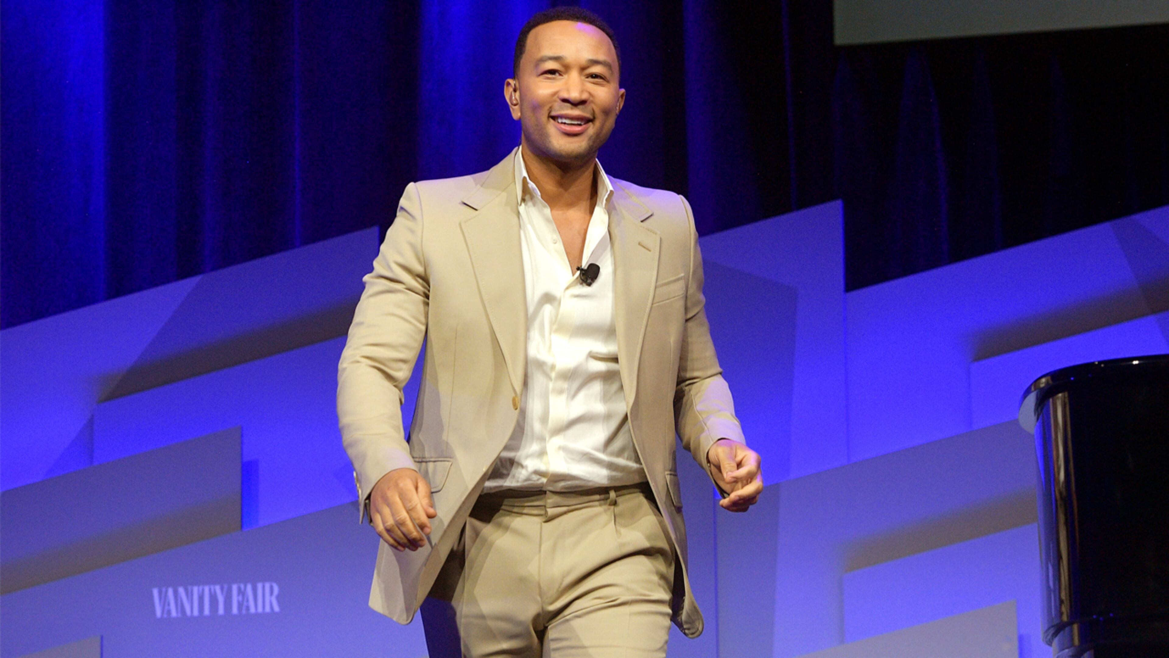 John Legend performs onstage at Vanity Fair's 6th Annual New Establishment Summit at Wallis Annenberg Center for the Performing Arts on October 22, 2019 in Beverly Hills, California. He was named People magazine's Sexiest Man Alive 2019.