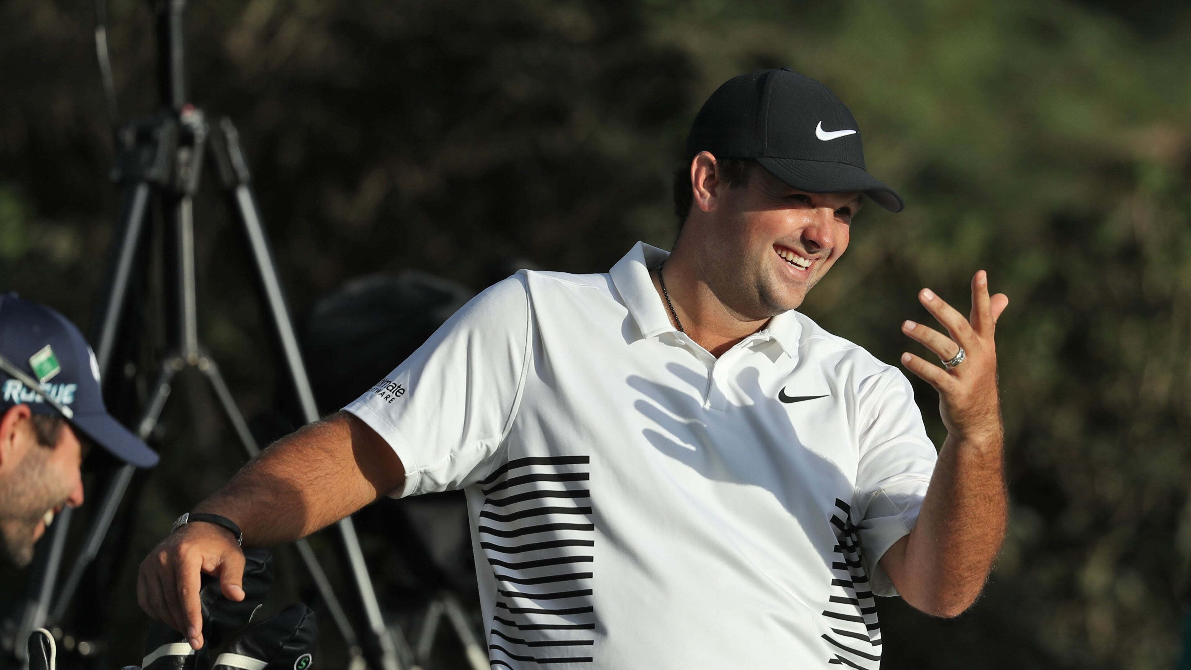 Patrick Reed waits on the fifteenth tee during the second round of the Masters Tournament Friday, April 6, 2018, at Augusta National Golf Club. PHOTO / JASON GETZ