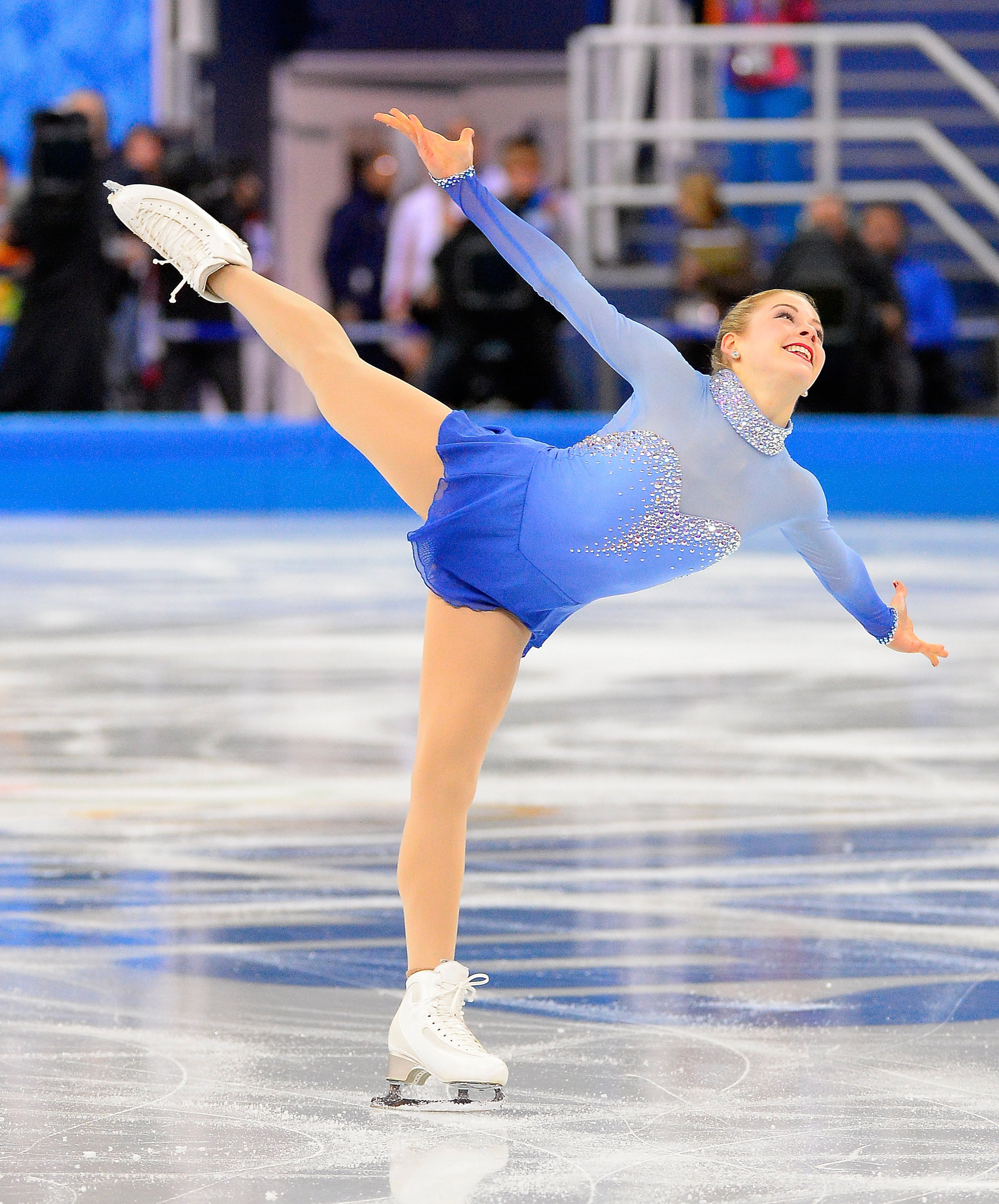 USA's Gracie Gold performs during the team ladies free figure skating dance short program at the Iceberg Skating Palace at the Winter Olympics in Sochi, Russia, Sunday, Feb, 9, 2014. The USA's team won the Bronze medal in the event. (Harry E. Walker/MCT)