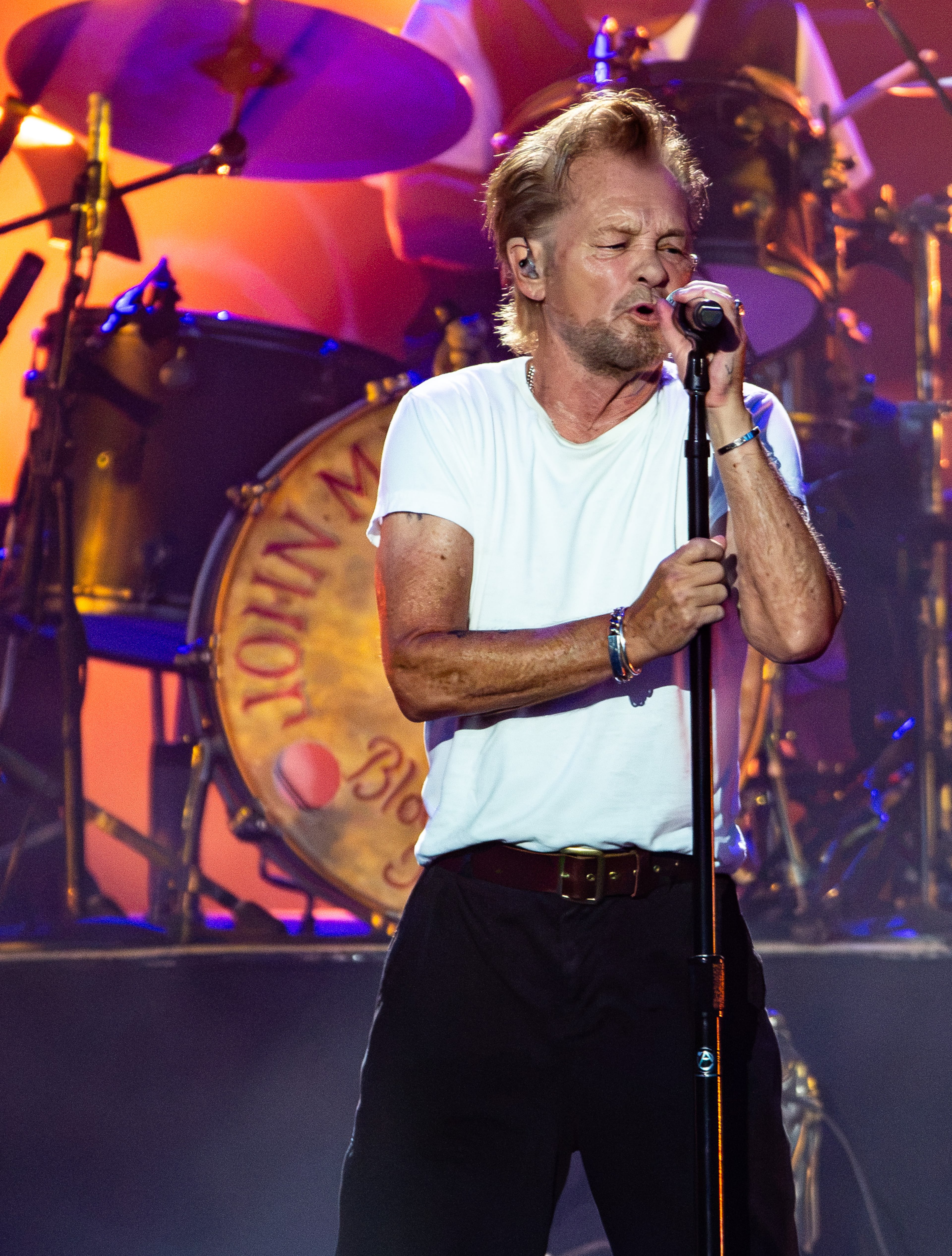 Alpharetta. GA: John Mellencamp visited America Bank Amphitheatre on his Dancing Words tour Saturday night. Running through two acts, with a 15 minute intermission, Mellencamp played nearly forty songs to a sing-along crowd. Photo taken Thursday August 1, 2026 at Ameris Bank Amphitheatre. Mellencamp (RYAN FLEISHER FOR THE ATLANTA JOURNAL-CONSTITUTION)
