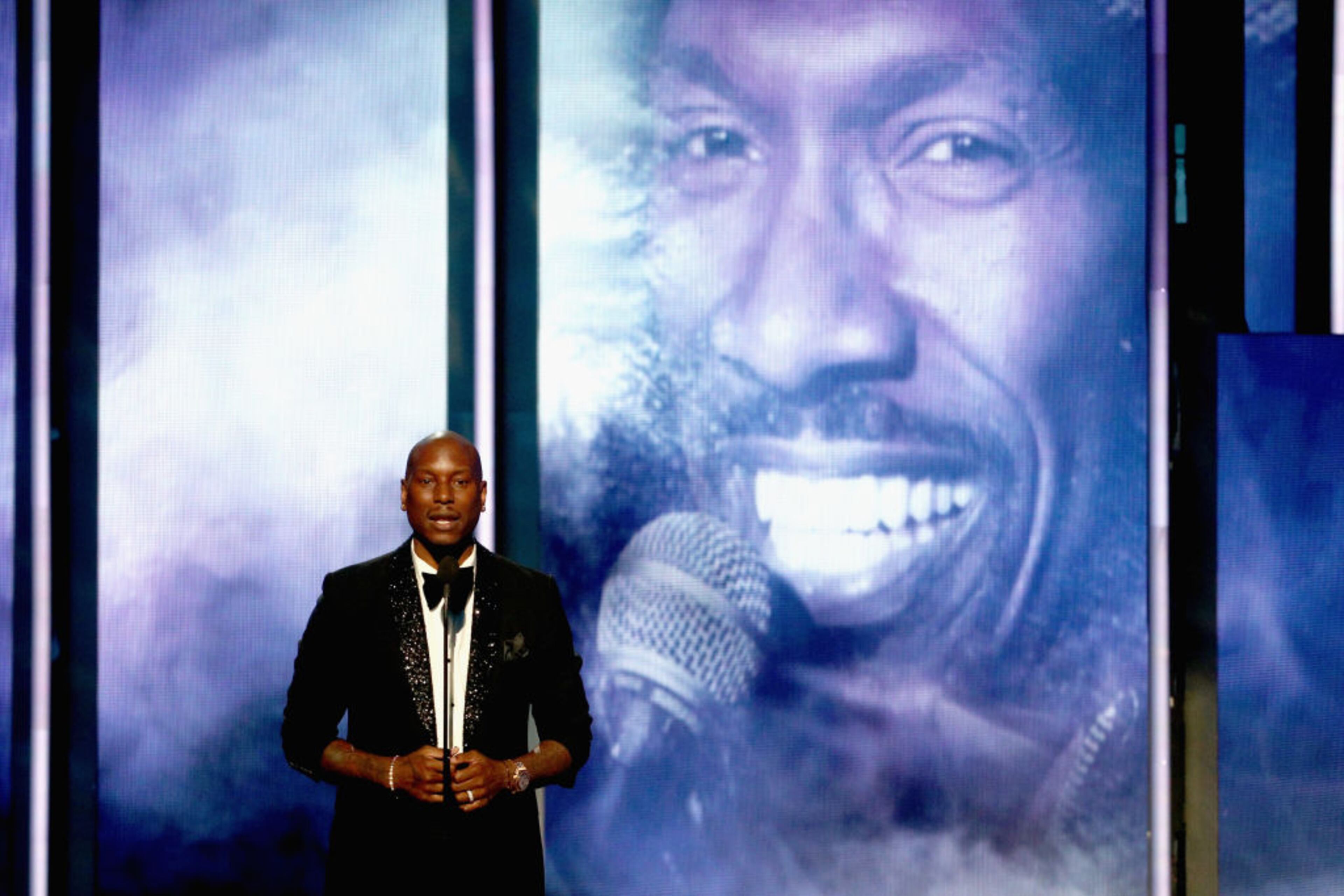 LOS ANGELES, CA - JUNE 25: Tyrese speaks onstage at 2017 BET Awards at Microsoft Theater on June 25, 2017 in Los Angeles, California. (Photo by Frederick M. Brown/Getty Images )