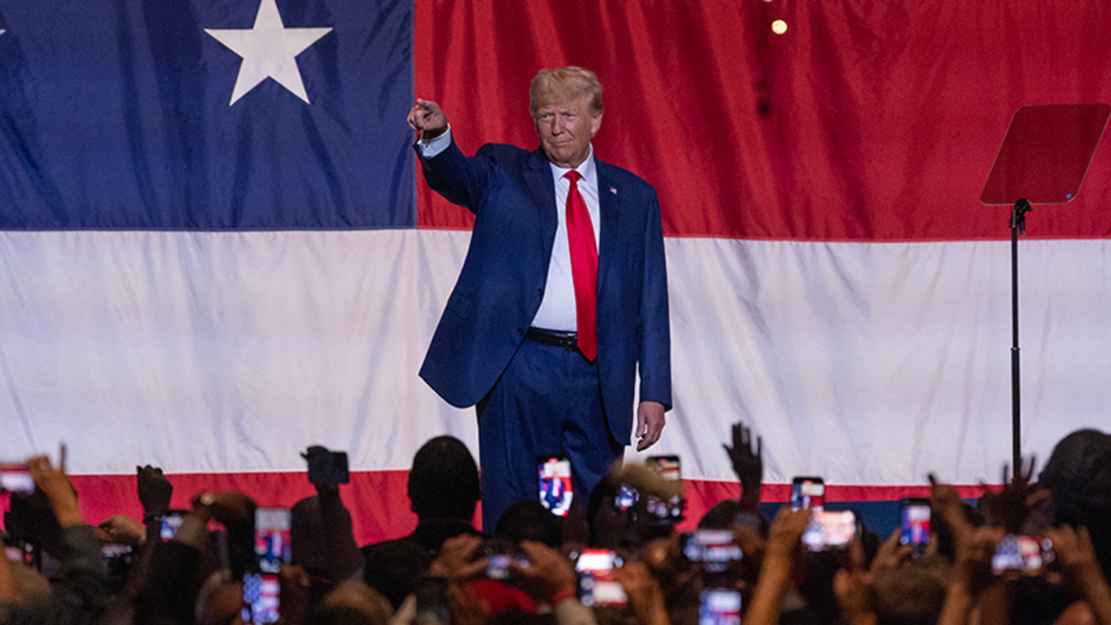 During the Georgia GOP convention this weekend, candidates jockeyed for President Donald Trump’s favor. (Natrice Miller/AJC)