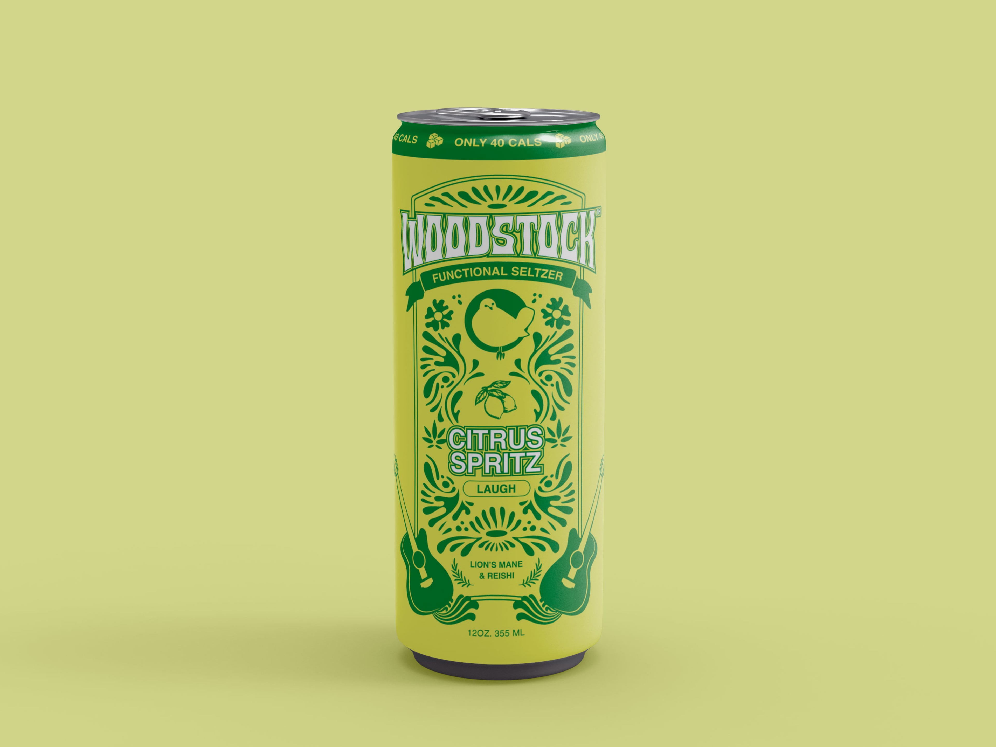 Woodstock's 2.5 mg cans are bright and citrus forward, a great place for a beginner to start sipping. (Courtesy of Woodstock)