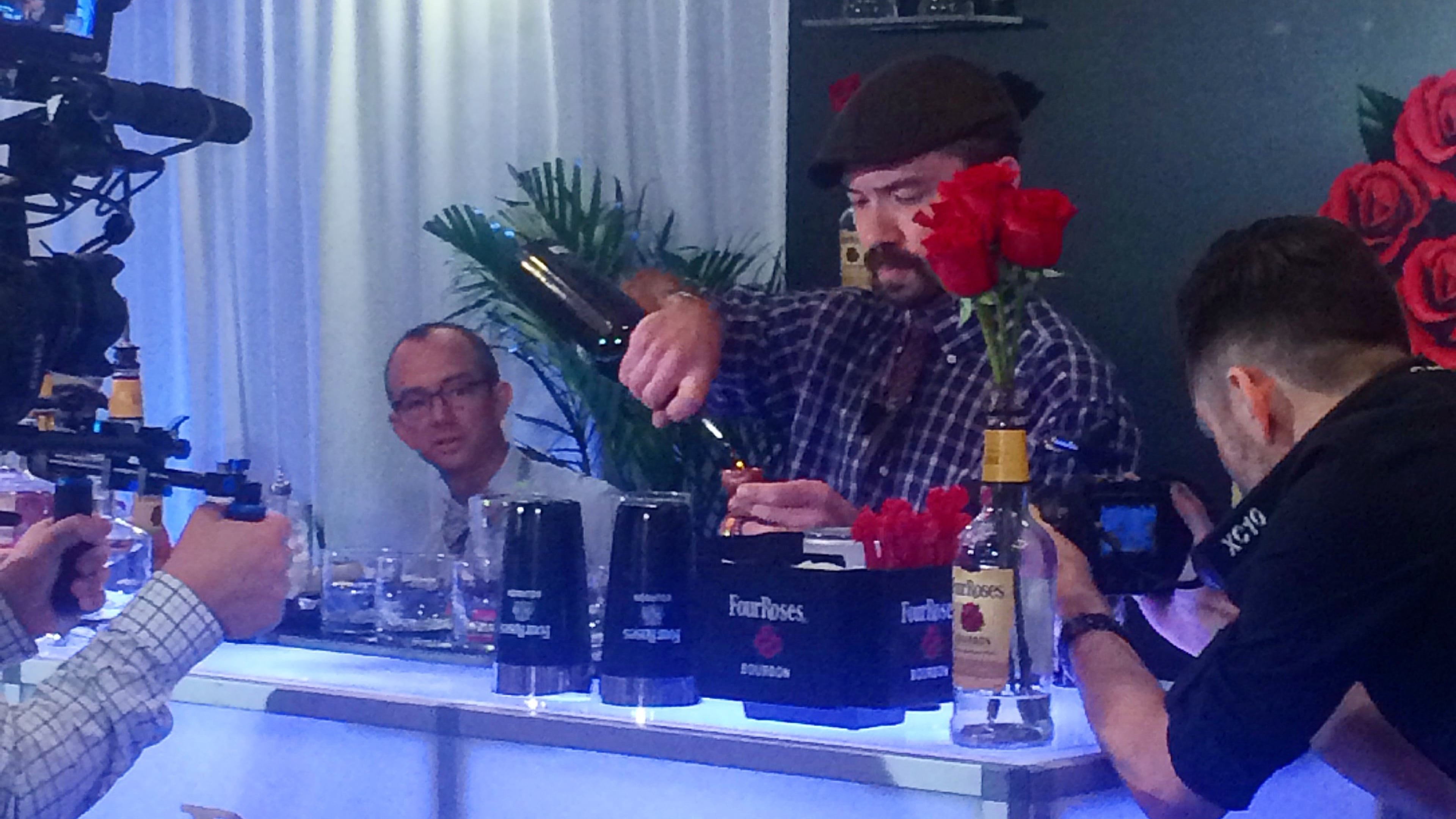 Nate Shuman competing in the Four Roses Bourbon competition at Tales of the Cocktail.