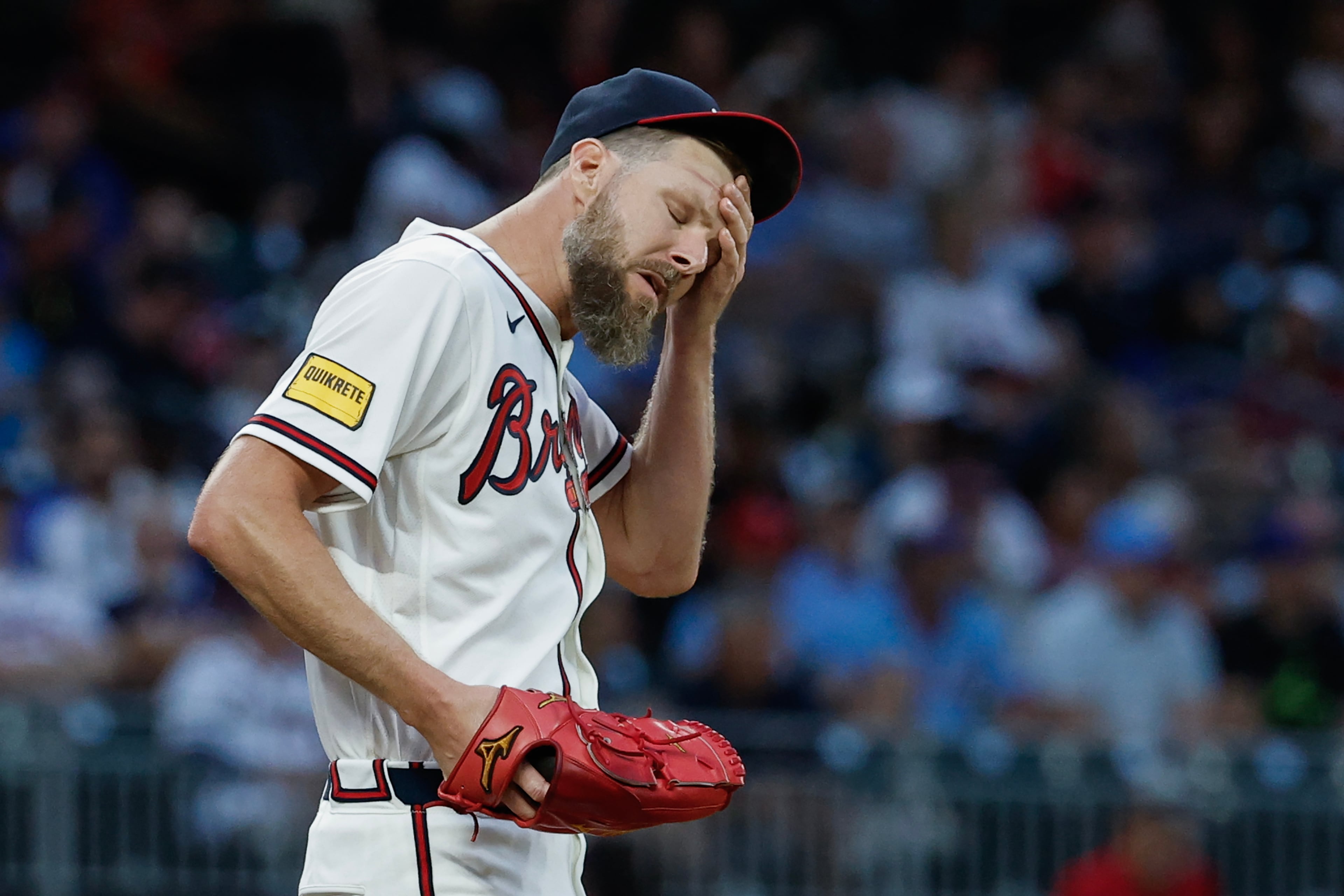 Chris Sale, after surrendering a leadoff homer in his last start. (Erik S. Lesser/AP)