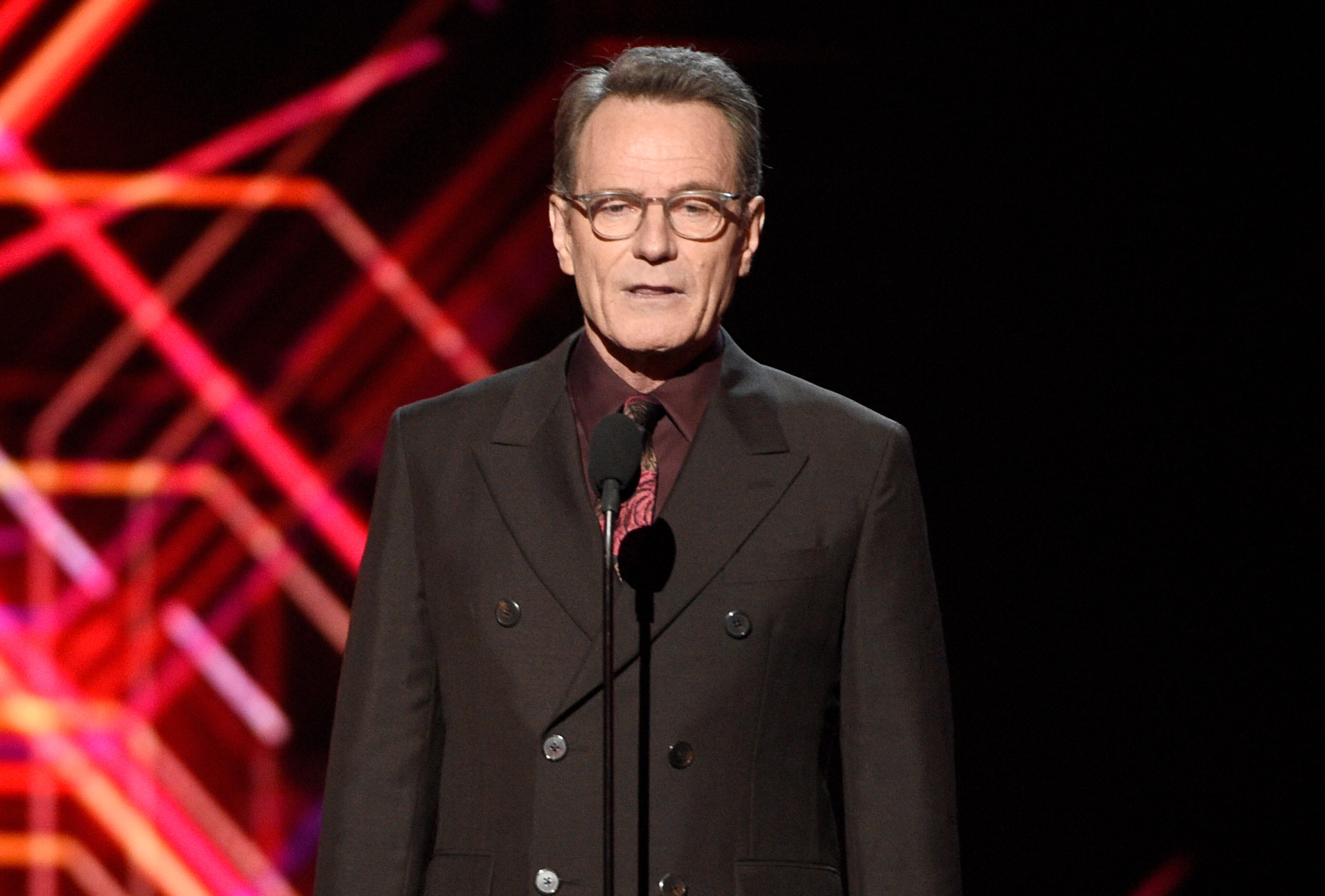 Bryan Cranston presents the icon award at the ESPYS at the Microsoft Theater on Wednesday, July 12, 2017, in Los Angeles. (Photo by Chris Pizzello/Invision/AP)
