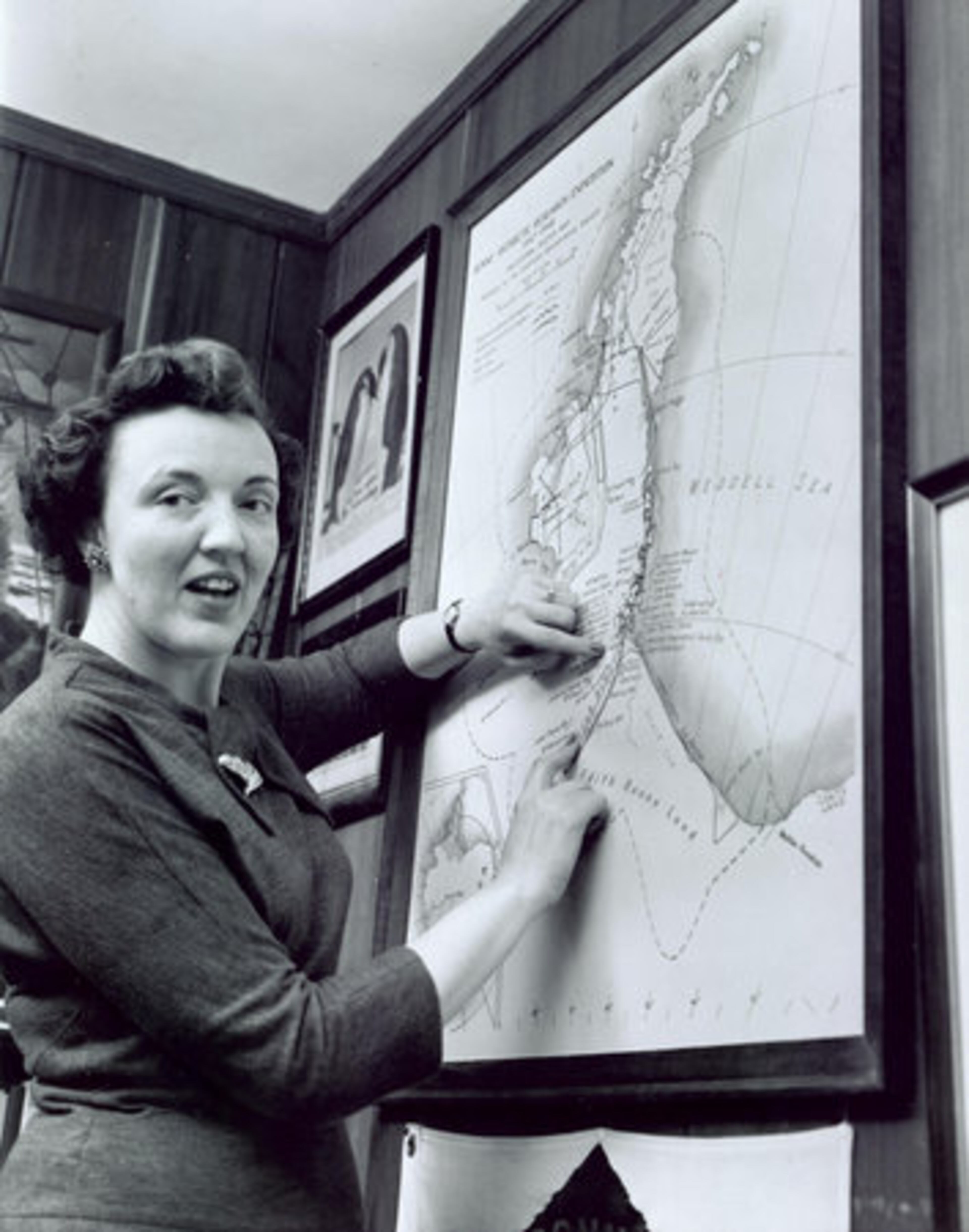 Edith Ronne: October 14, 1919 - June 14 --- Ronne became the first American woman to stay on the Antarctic from 1947-1948. She was the recorder and historian for the 15-month expedition that included her husband and other scientists. She chronicled the difficulties of living in a 12-foot-square hut and the dangers that beset them. In 1995, in her late 70s, she revisited the base after it was designated a historic monument. Ronne died of cancer and Alzheimer's disease.