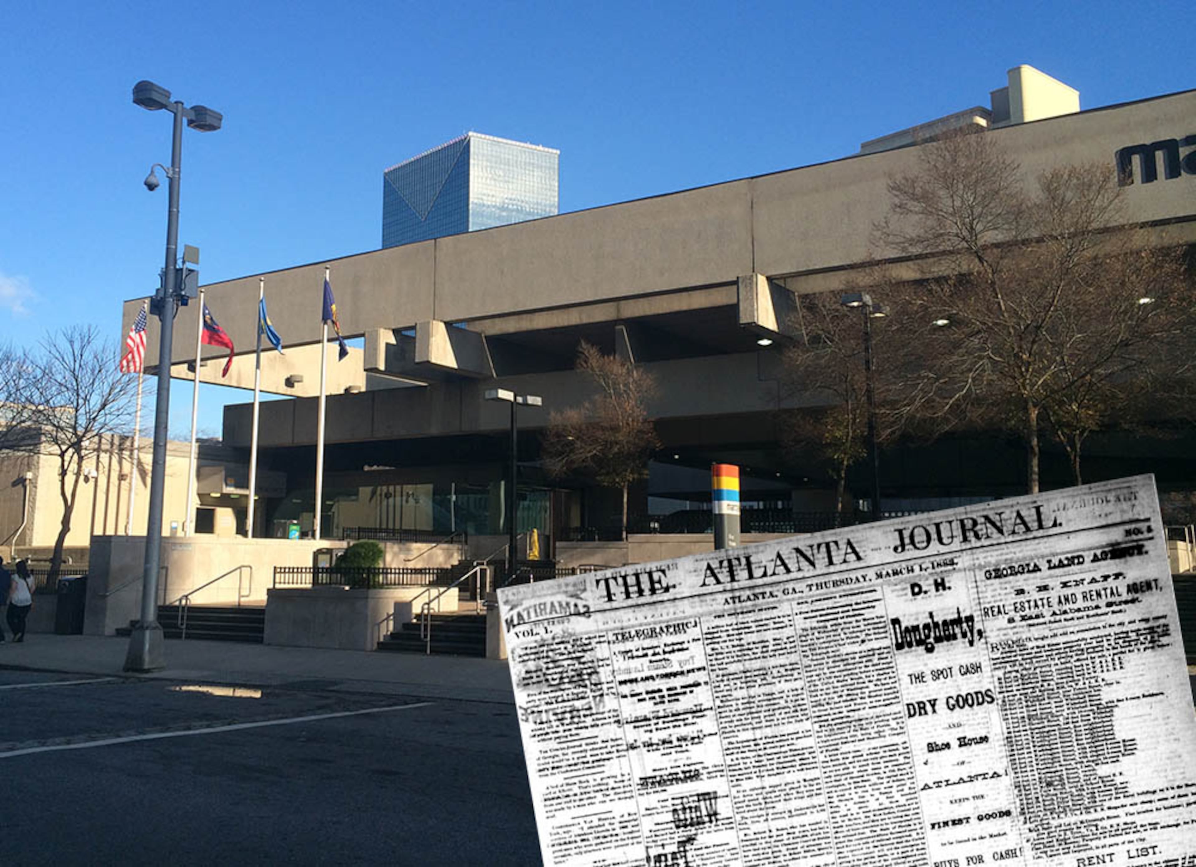 1883-1890: The Atlanta Journal launched in 1883, and for its first year was a next-door neighbor to the Constitution. The scrappy upstart was often a thorn in the side of the bigger paper and would eventually overtake it in circulation decades later. (PETE CORSON / AJC archive)