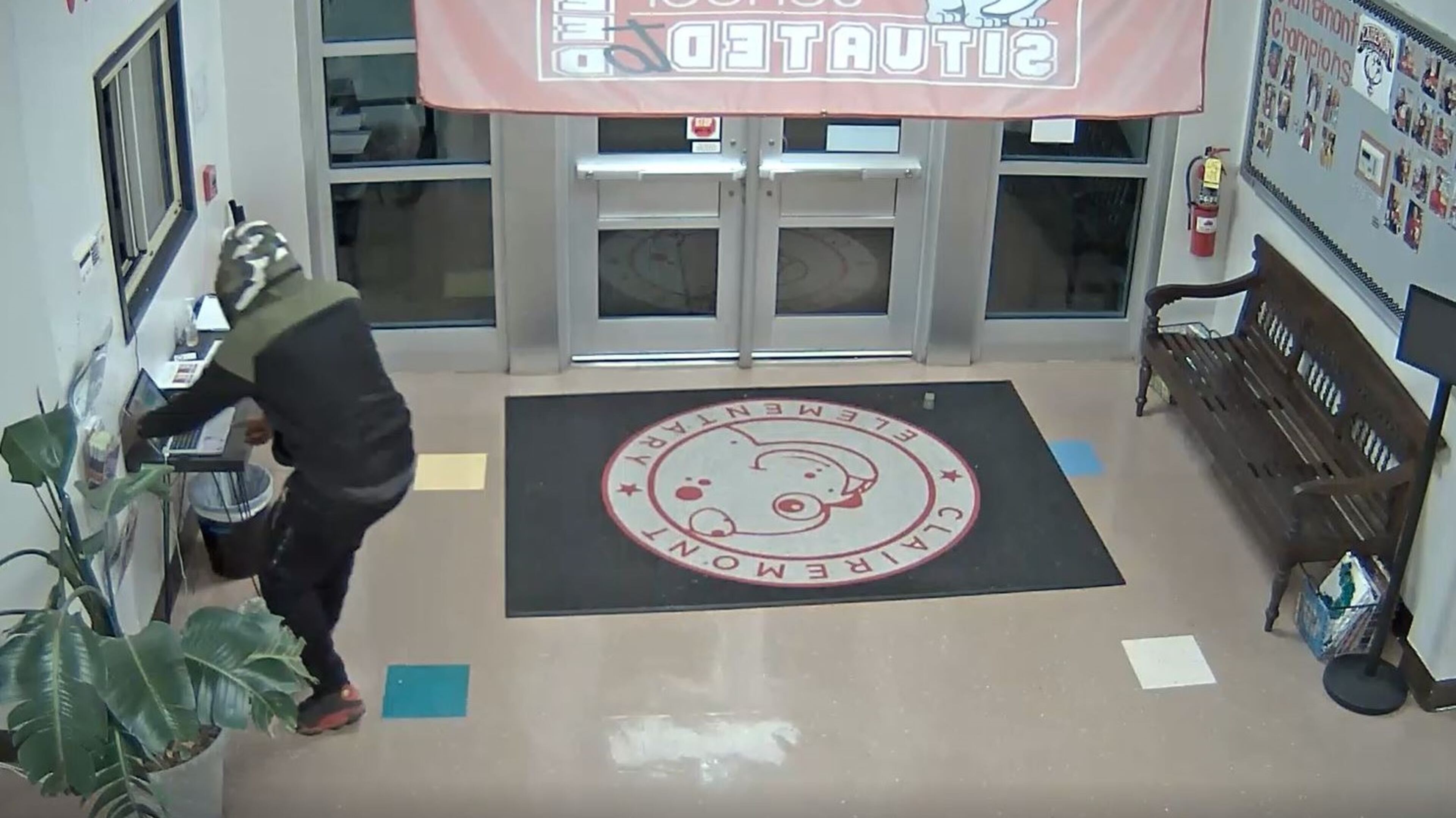 The man was shown in an 11-second surveillance video.