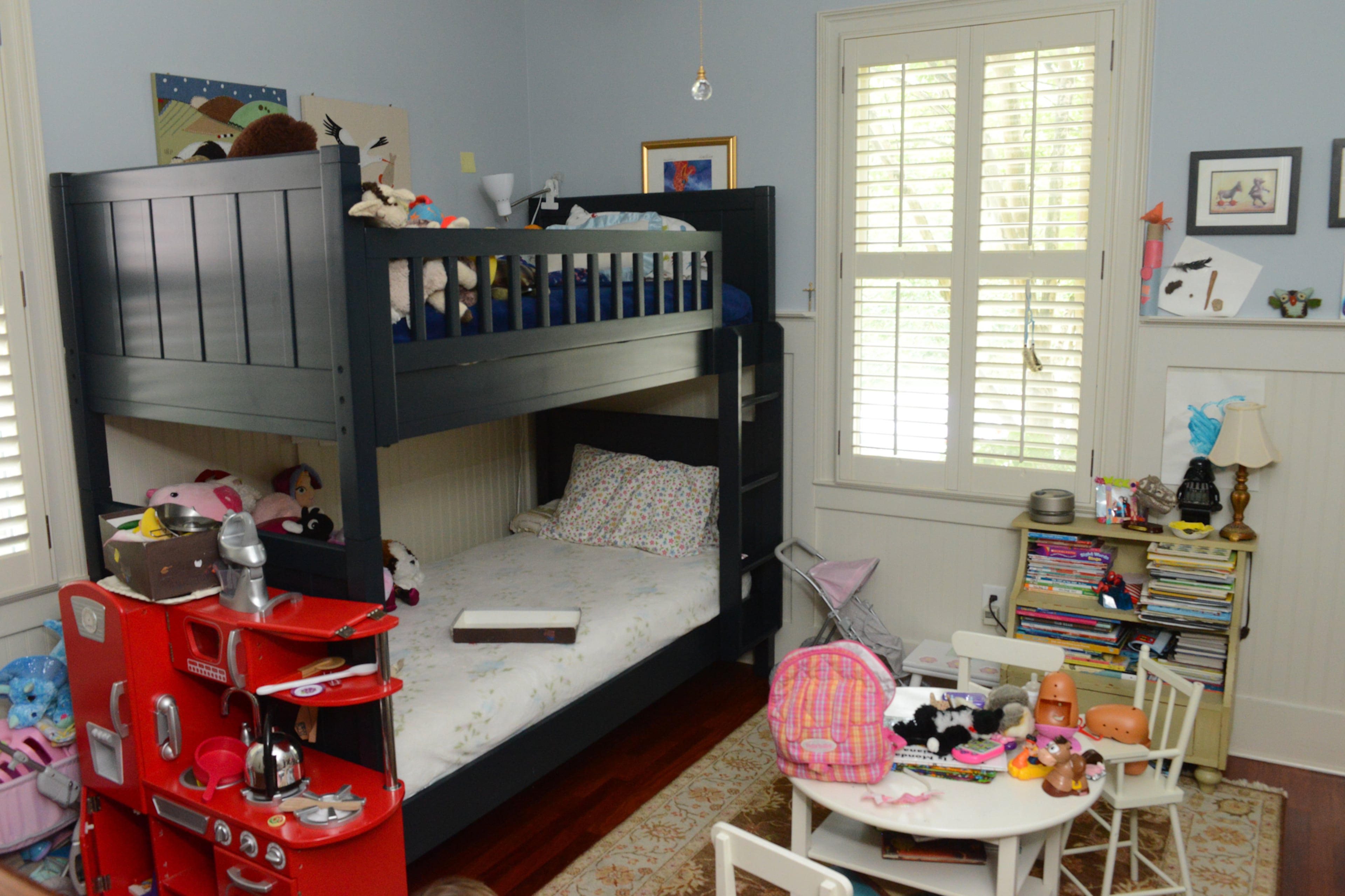 Much of the furniture in the children's room came from Pottery Barn. With three kids ages 6, 4 and 2, "there's a lot of toys," said Robert Phalen.
