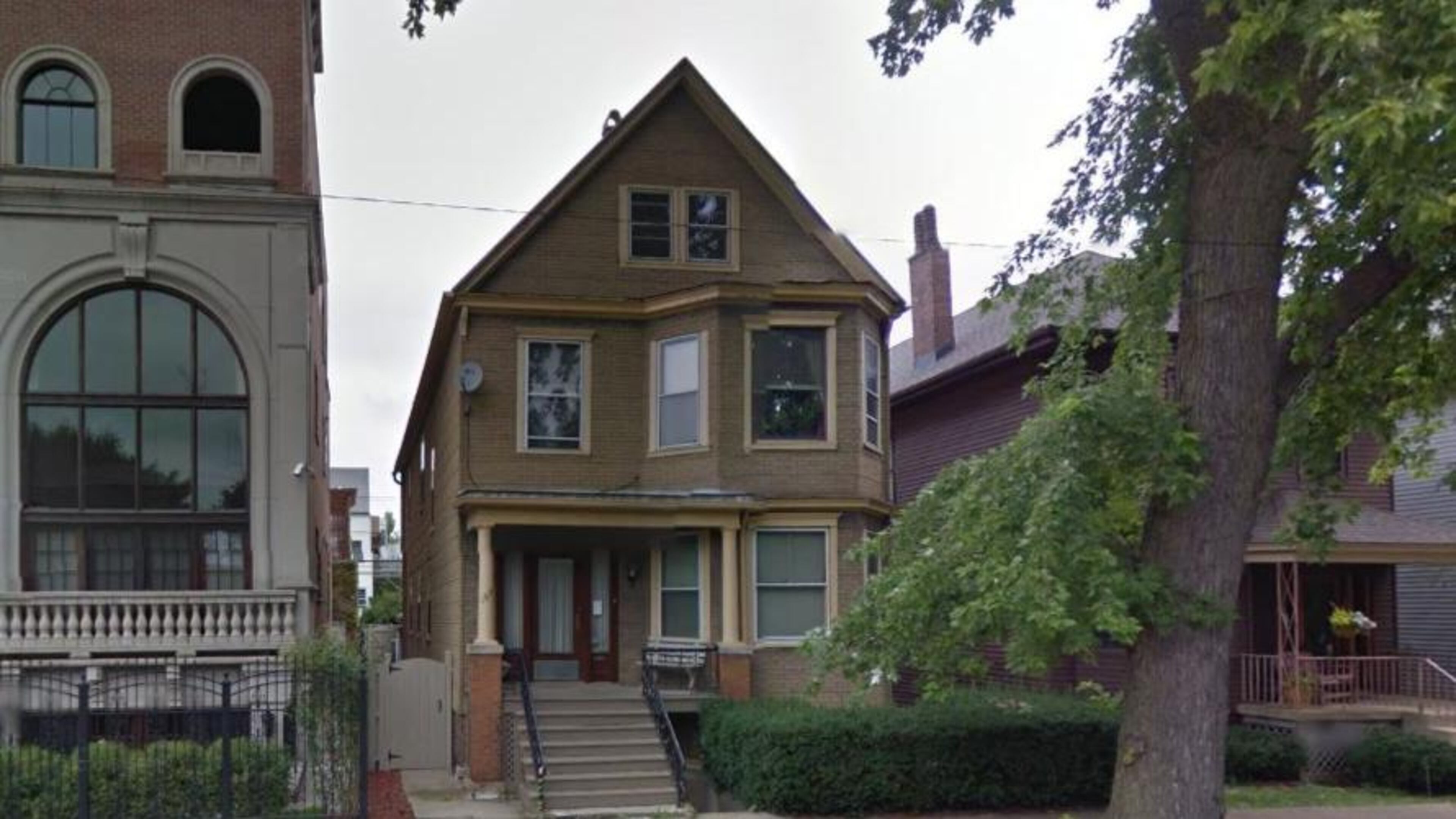 The Chicago house pictured at the opening of "Family Matters," located at 1516 W. Wrightwood Ave., is being demolished.