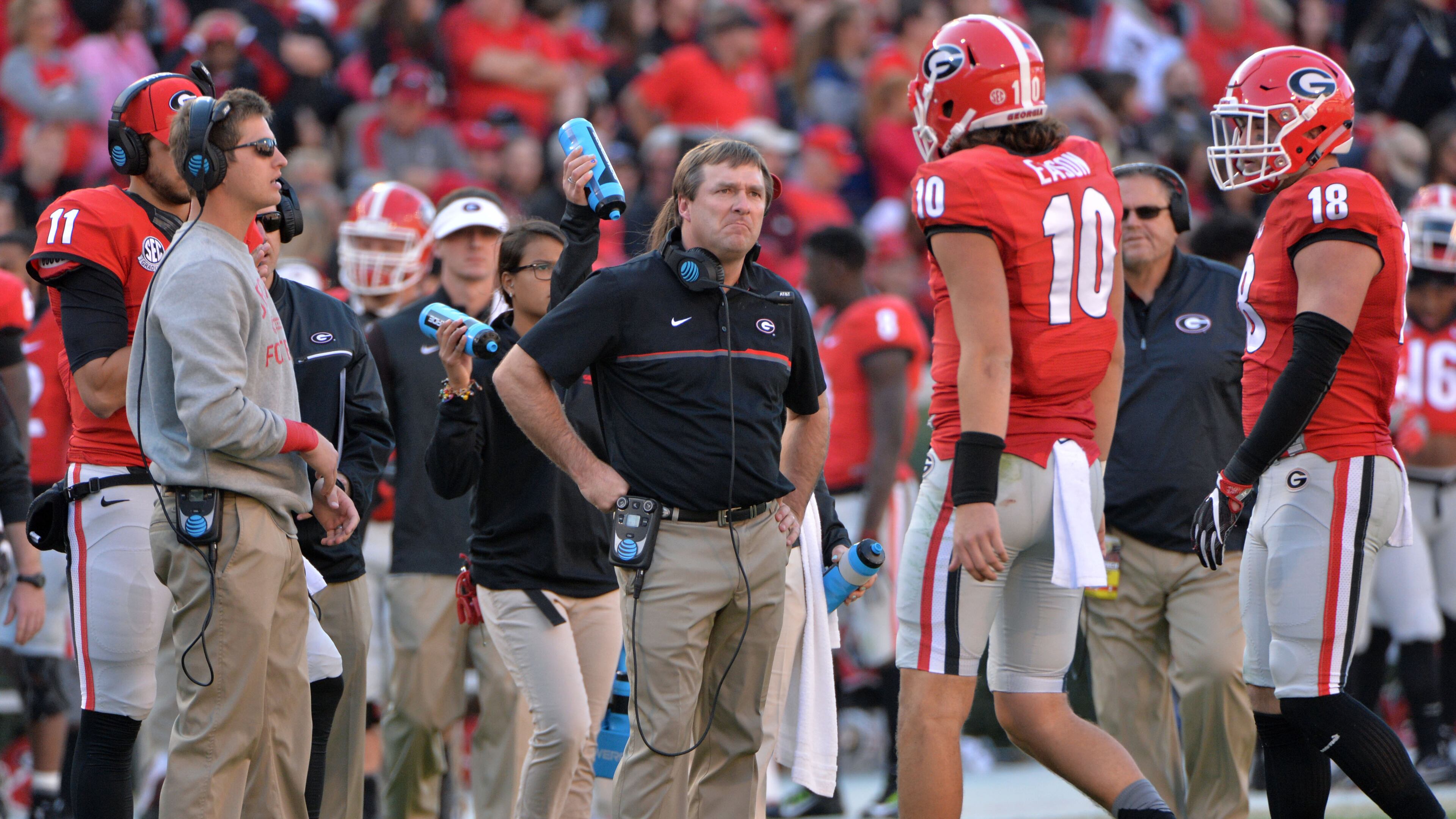 Georgia had higher hopes and expectations than a 7-5 regular season and a trip to the Liberty Bowl in coach Kirby Smart’s first season. (Hyosub Shin/hshin@ajc.com)