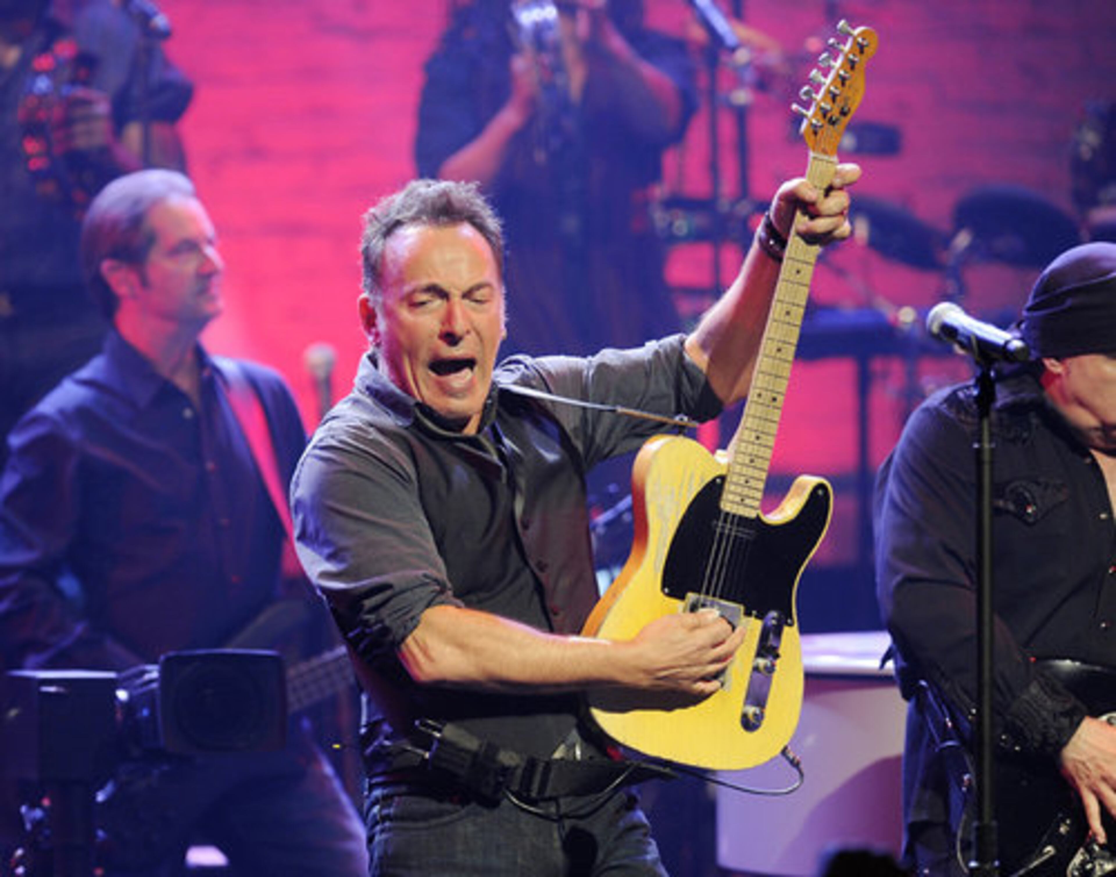 Springsteen played some soulful tunes from his own repertoire, including "The E Street Shuffle" and "Tenth Avenue Freeze-Out."