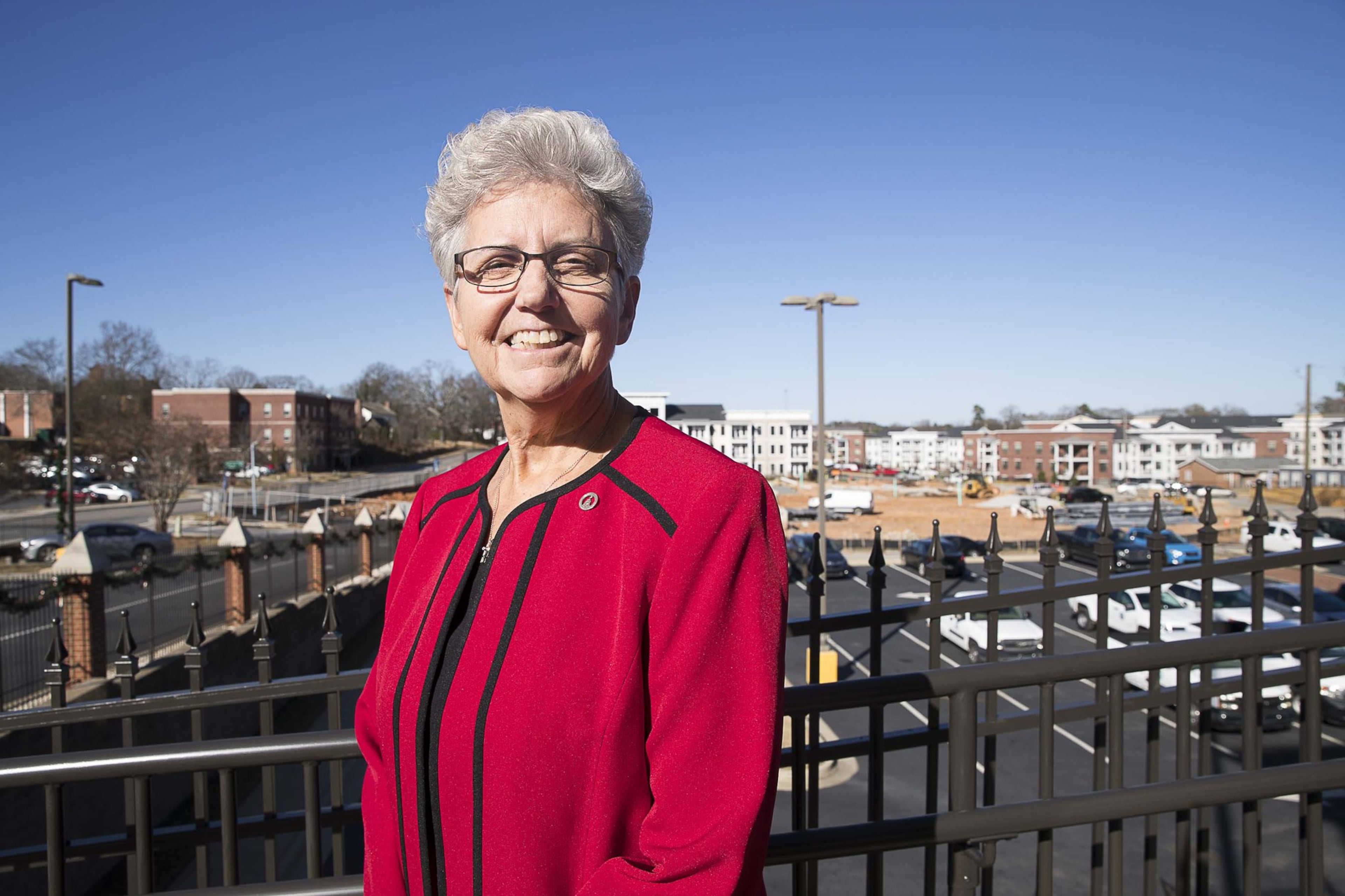 Lawrenceville Mayor Judy Jordan Johnson stands for a portait outside of Lawrenceville City Hall on Wednesday, Dec. 4, 2019. (ALYSSA POINTER/ALYSSA.POINTER@AJC.COM)