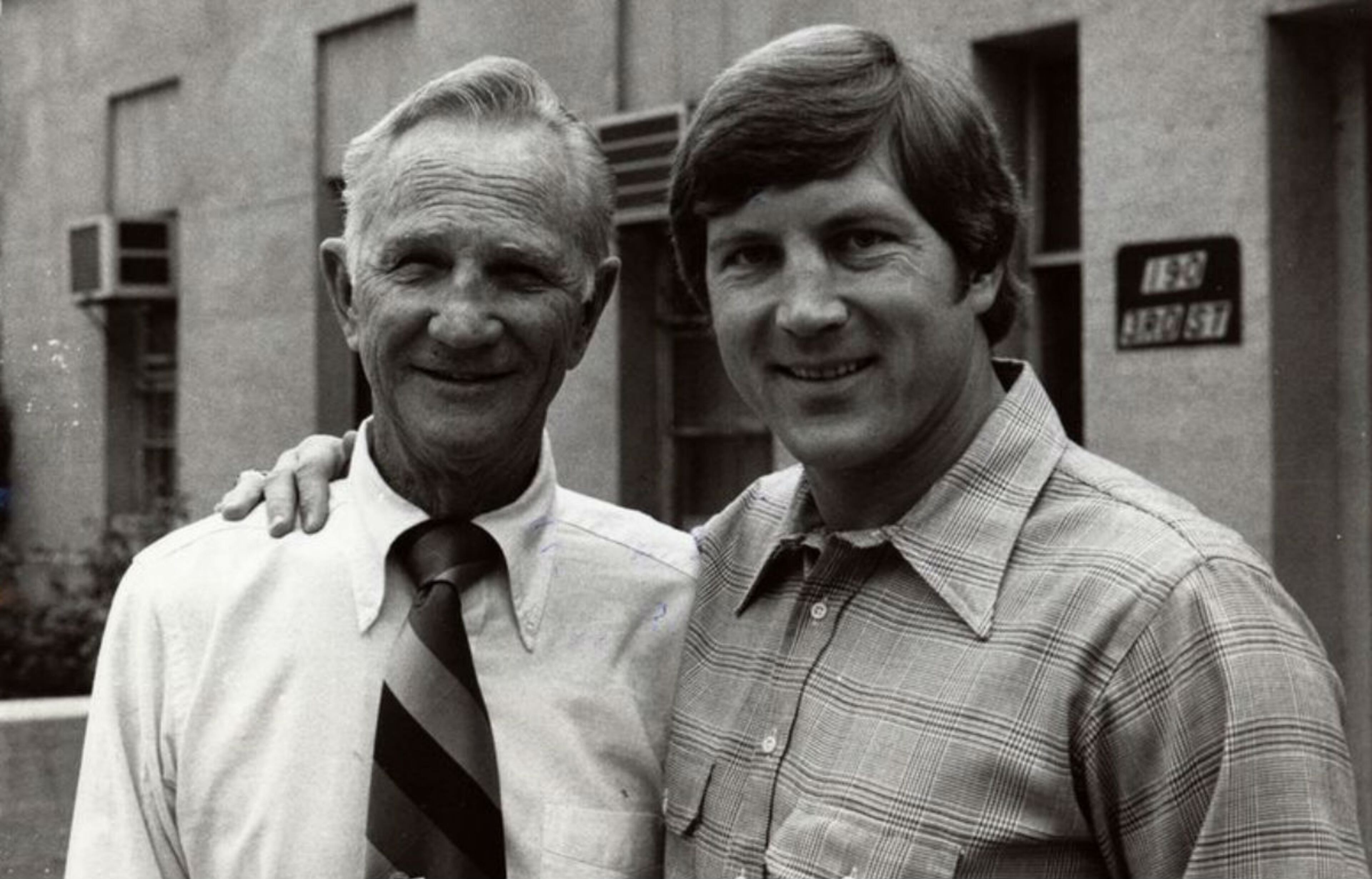 Bobby Dodd (left), inducted into the College Football Hall of Fame as both a player (University of Tennessee) and a coach (Georgia Tech), died June 21, 1988, in Atlanta. He was 79.