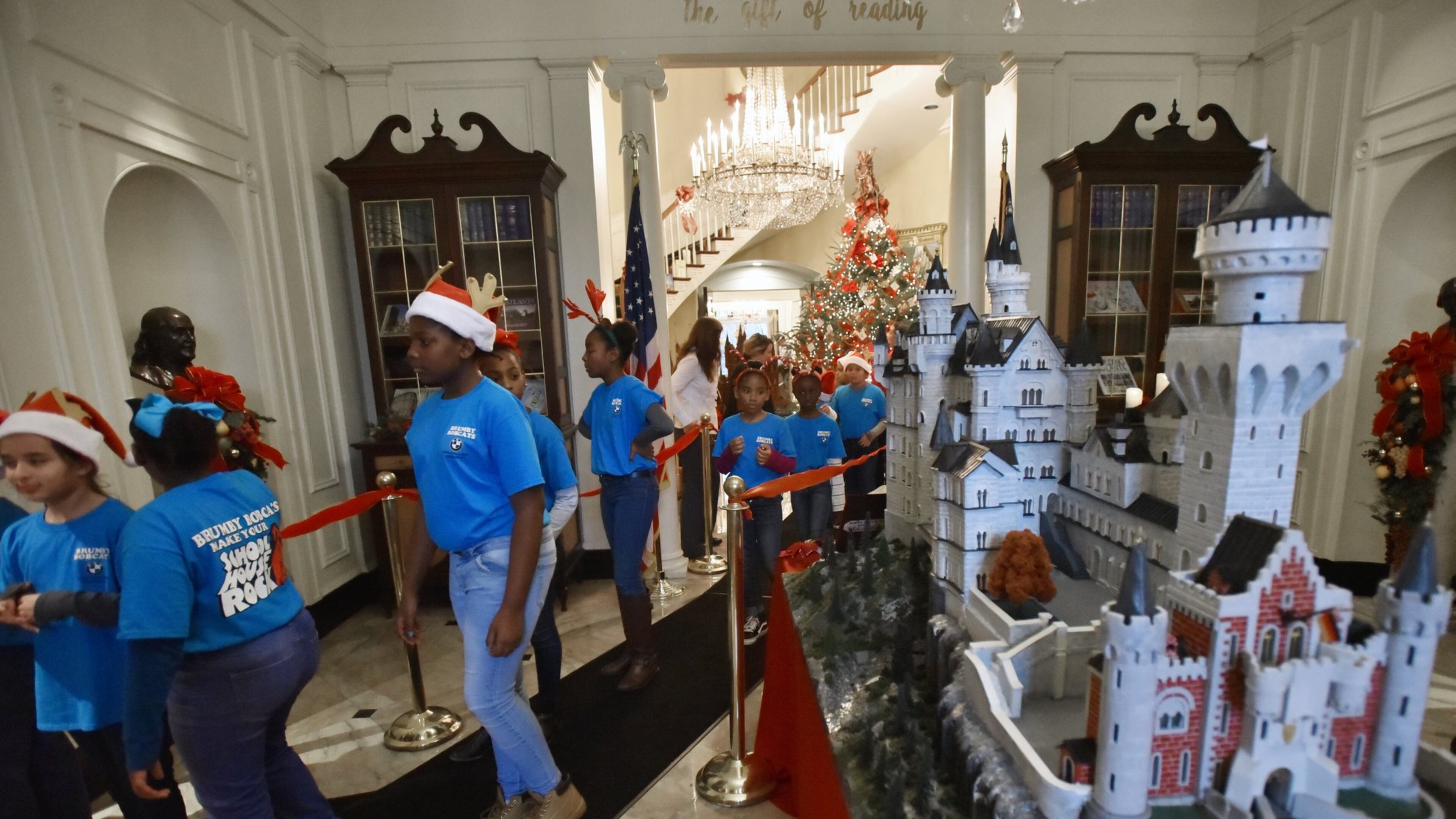 December 14, 2018 Atlanta - On public display now at the Governor’s Mansion are incredibly ornate replicas of familiar places and they were made by inmates in the state’s prison system. This castle was made in Walker State Prison and is a model of Neuschwanstein Castle in Bavaria Germany. Once the public viewing is finished, the artwork will be auctioned off to the public by Heartbound Ministries, which supports Georgia’s corrections staff, its inmates and their families. HYOSUB SHIN / HSHIN@AJC.COM