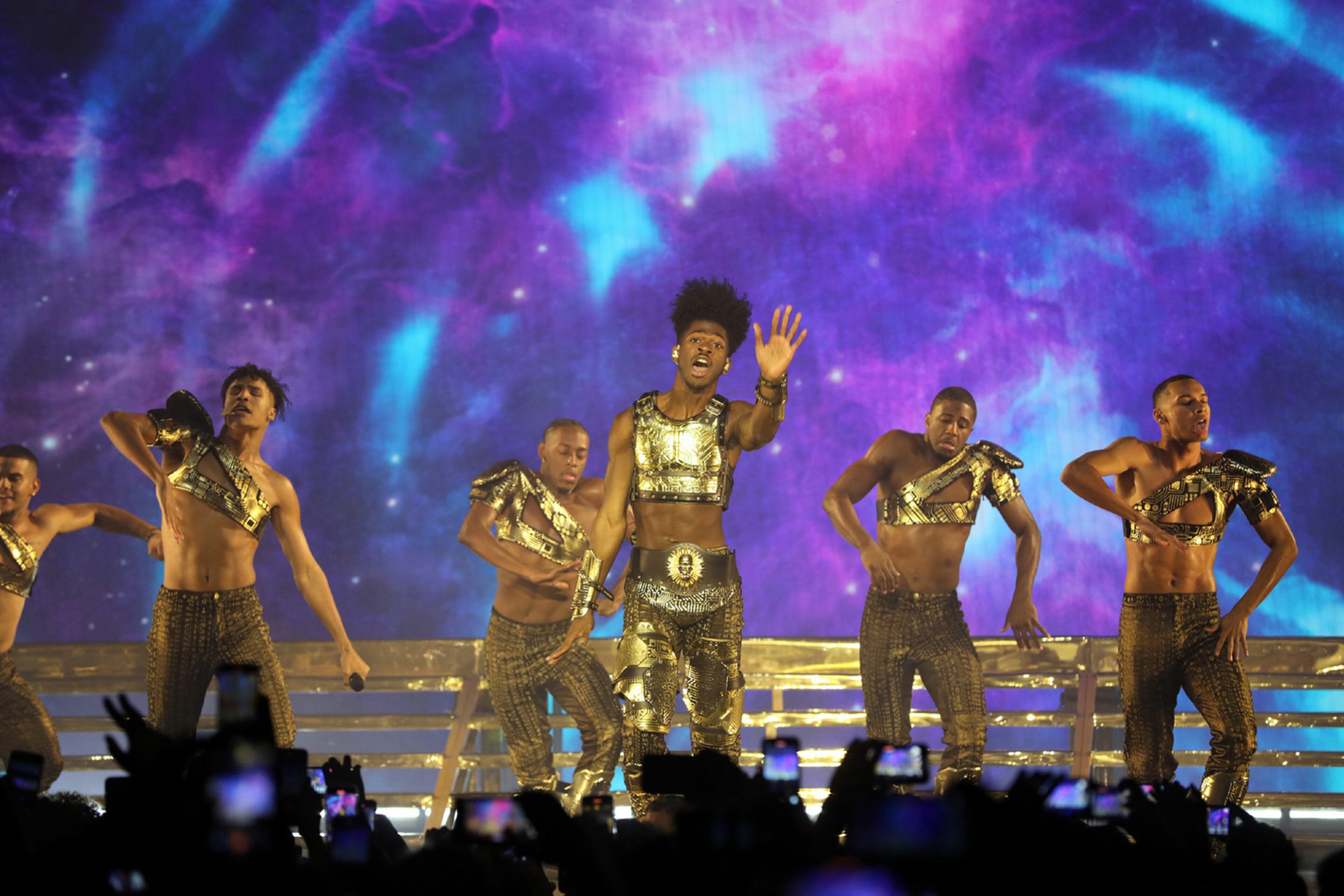 Atlanta native Lil Nas X played the first show of a two-night run in his hometown on Tuesday, Sept. 27, 2022, at the Coca-Cola Roxy Theatre. The Long Live Montero Tour hits the stage again Wednesday night at the Roxy in The Battery Atlanta. Robb Cohen for the Atlanta Journal-Constitution