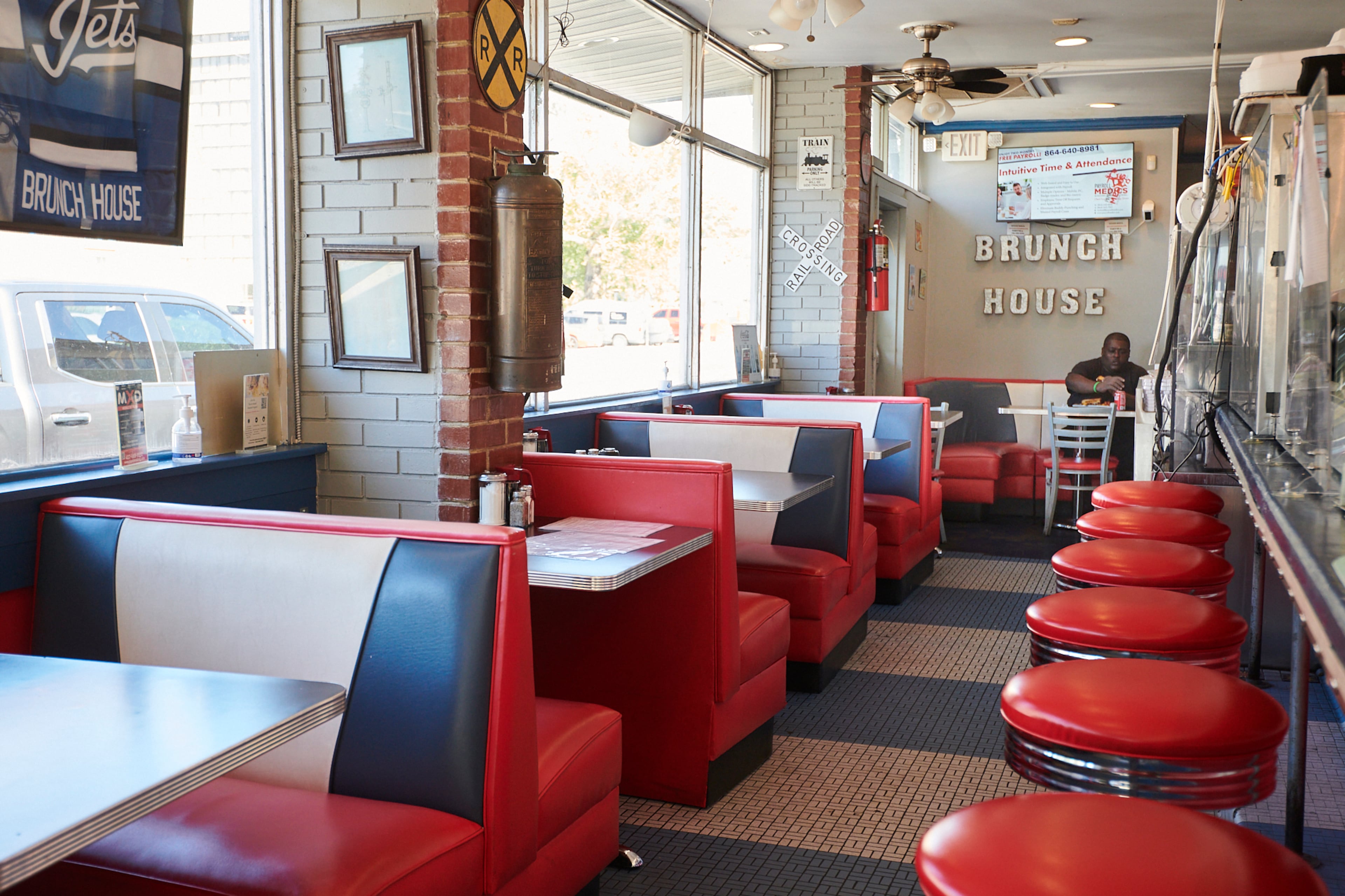 The Brunch House in Augusta offers seating in several booths or at the counter. (Greg Rannells for The Atlanta Journal-Constitution)