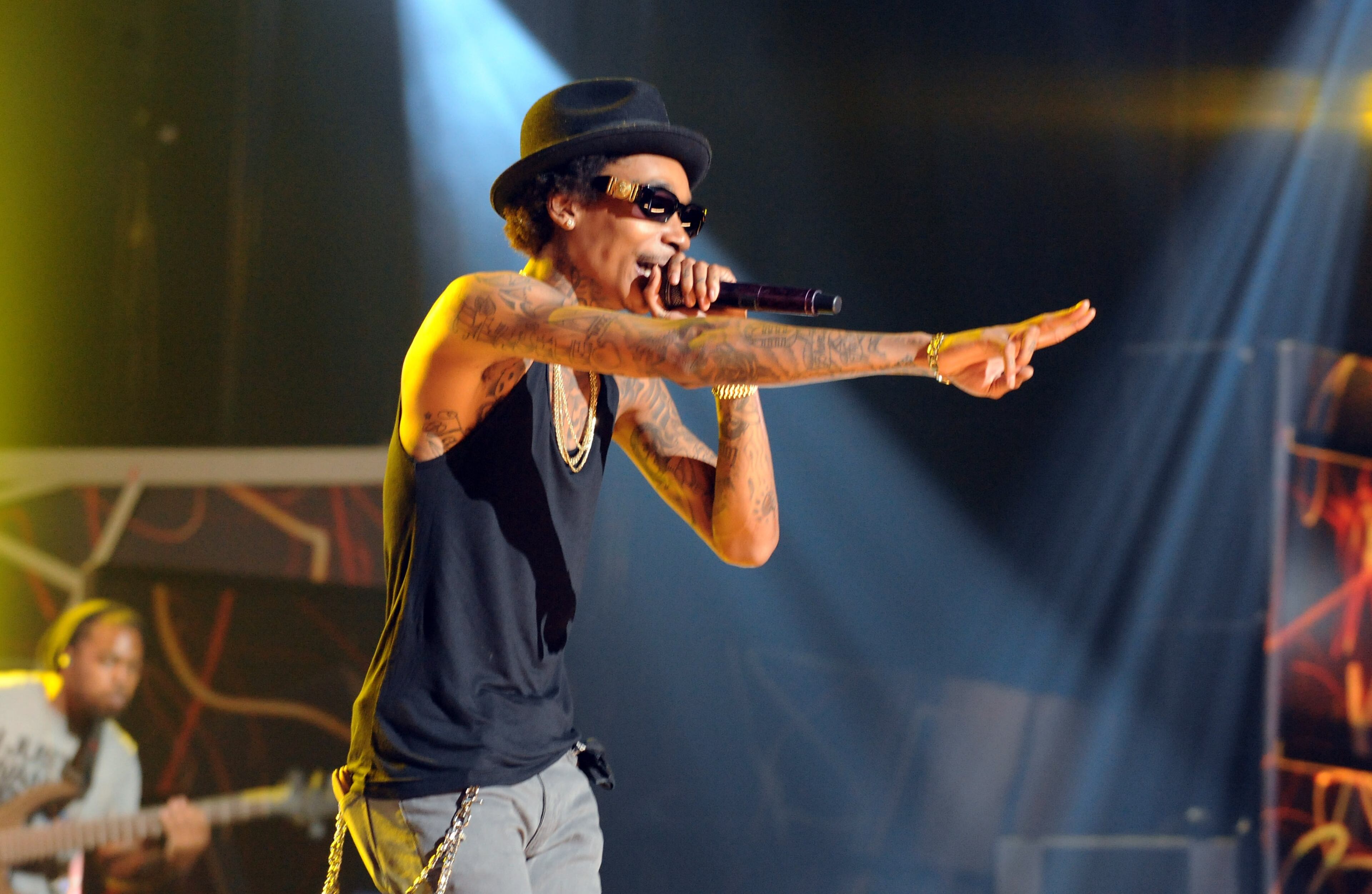 Wiz Khalifa performs onstage at the 2012 BET Hip Hop Awards at Boisfeuillet Jones Atlanta Civic Center on Sept. 29, 2012, in Atlanta.