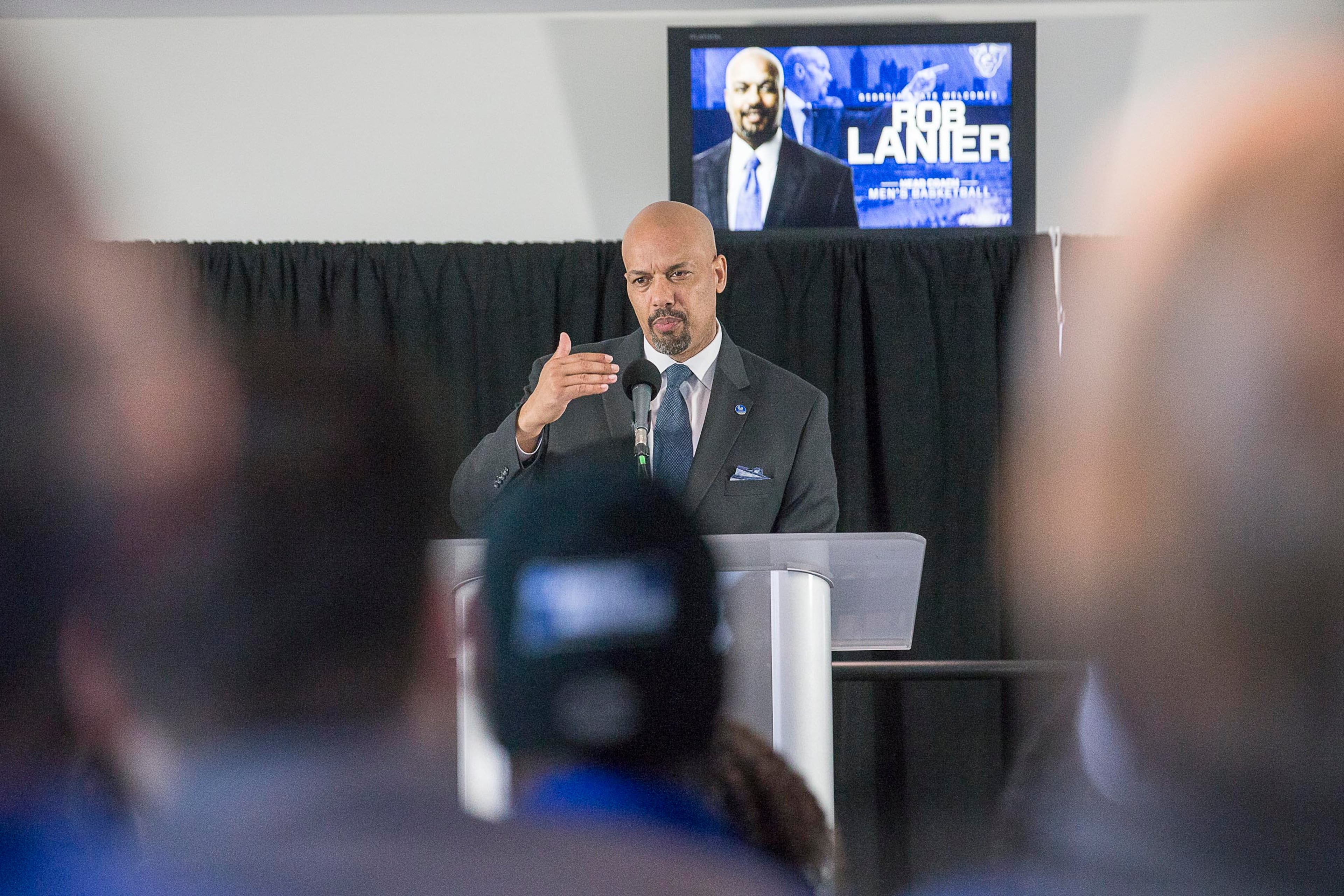 Lanier spent four seasons as a head coach at Siena, leading the program to the NCAA and NIT tournaments during his tenure. (Alyssa Pointer/Alyssa.Pointer@ajc.com)