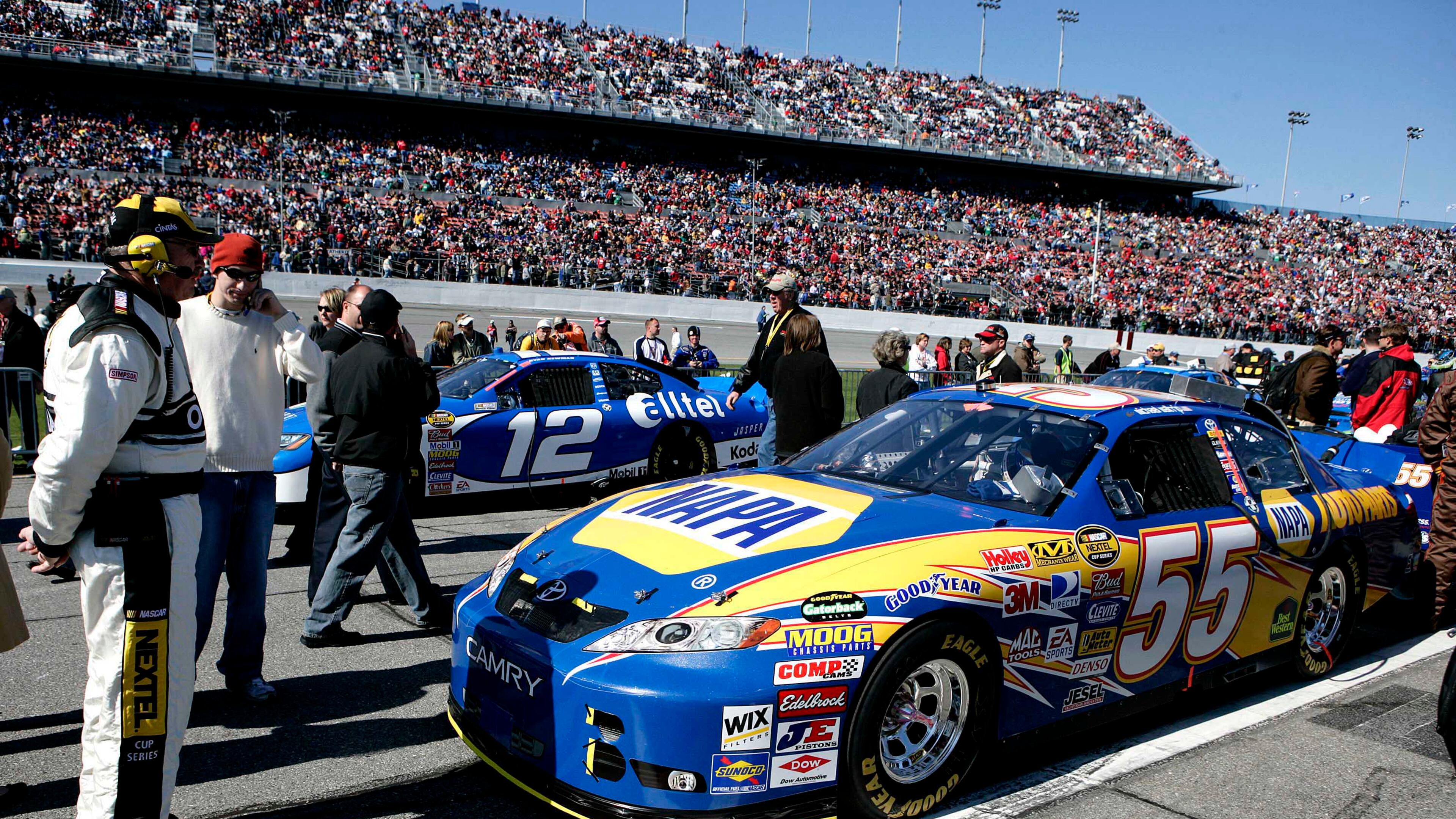 A NASCAR official looks over Michael Waltrip's Toyota before the 49th annual Daytona 500 race in Daytona Beach, Florida, in 2007. Toyota has seen its biggest market-share gains in Nascar's traditional strongholds from 2011 to 2014.