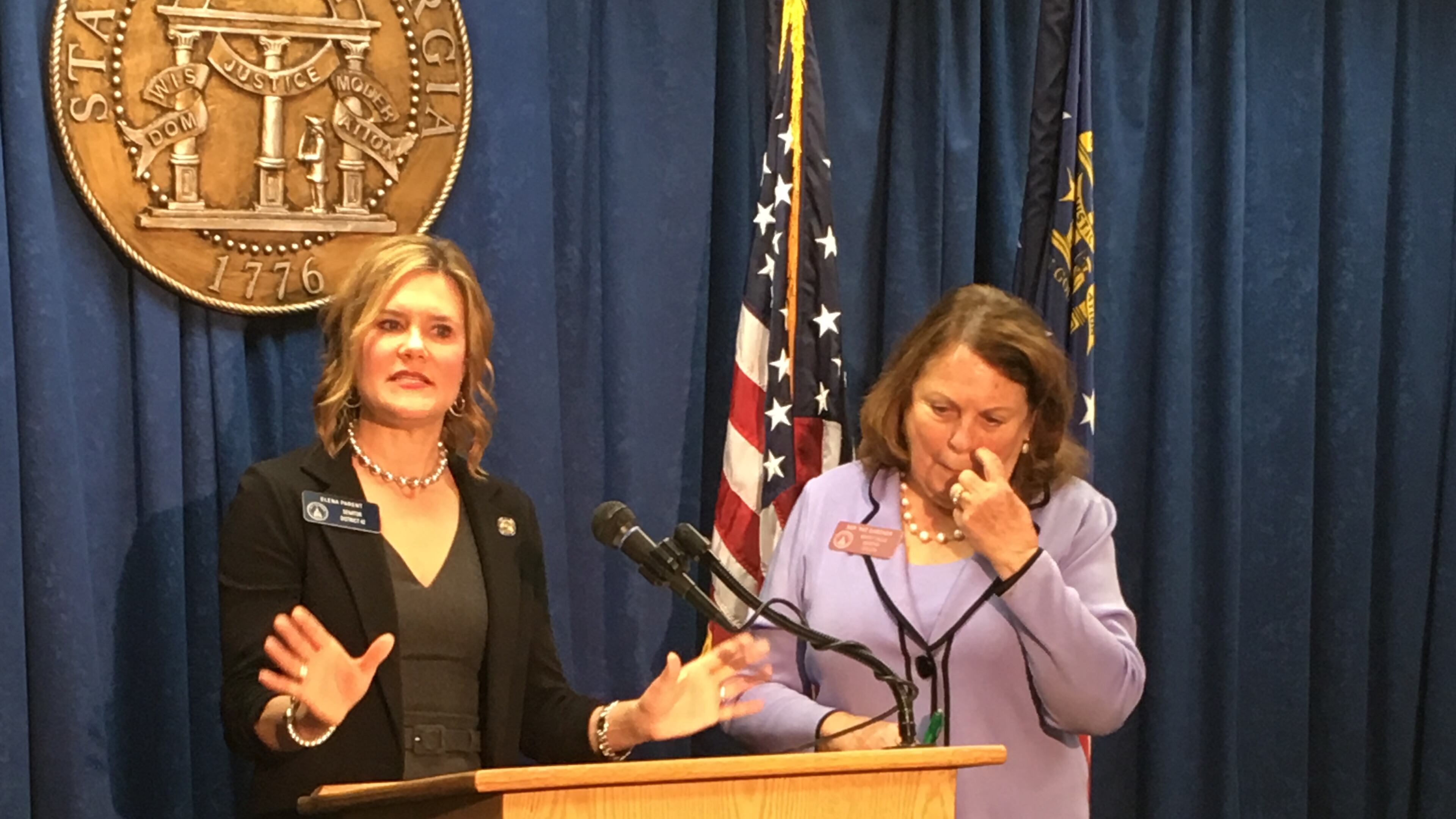 State Sen. Elena Parent and state Rep. Pat Gardner. AJC file.
