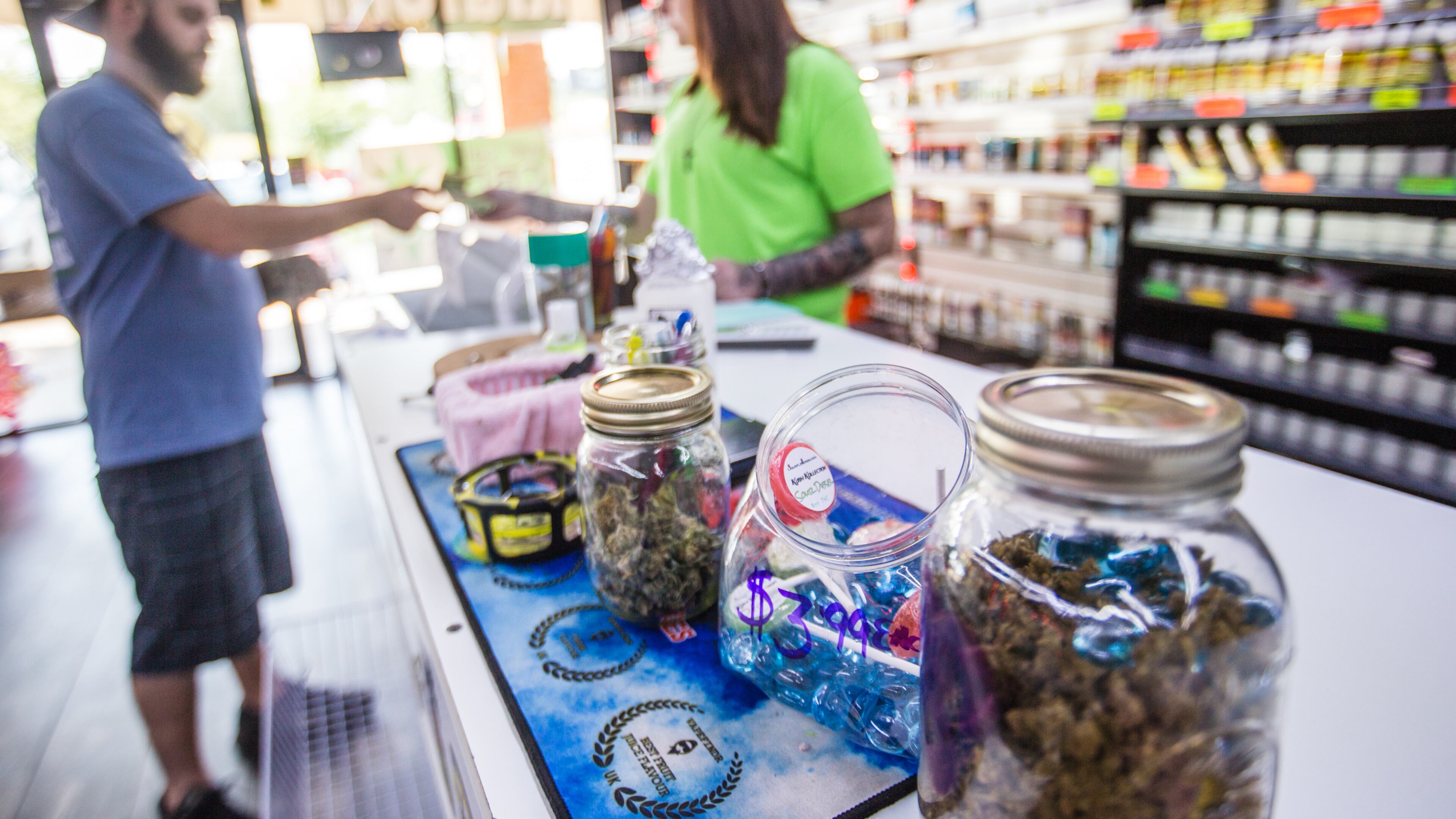 Twisted Vapes in Hampton, Ga., conducts business Sept. 8, 2020. A proposed bill would establish a registry of approved vape products. (Jenni Girtman for The Atlanta Journal-Constitution)