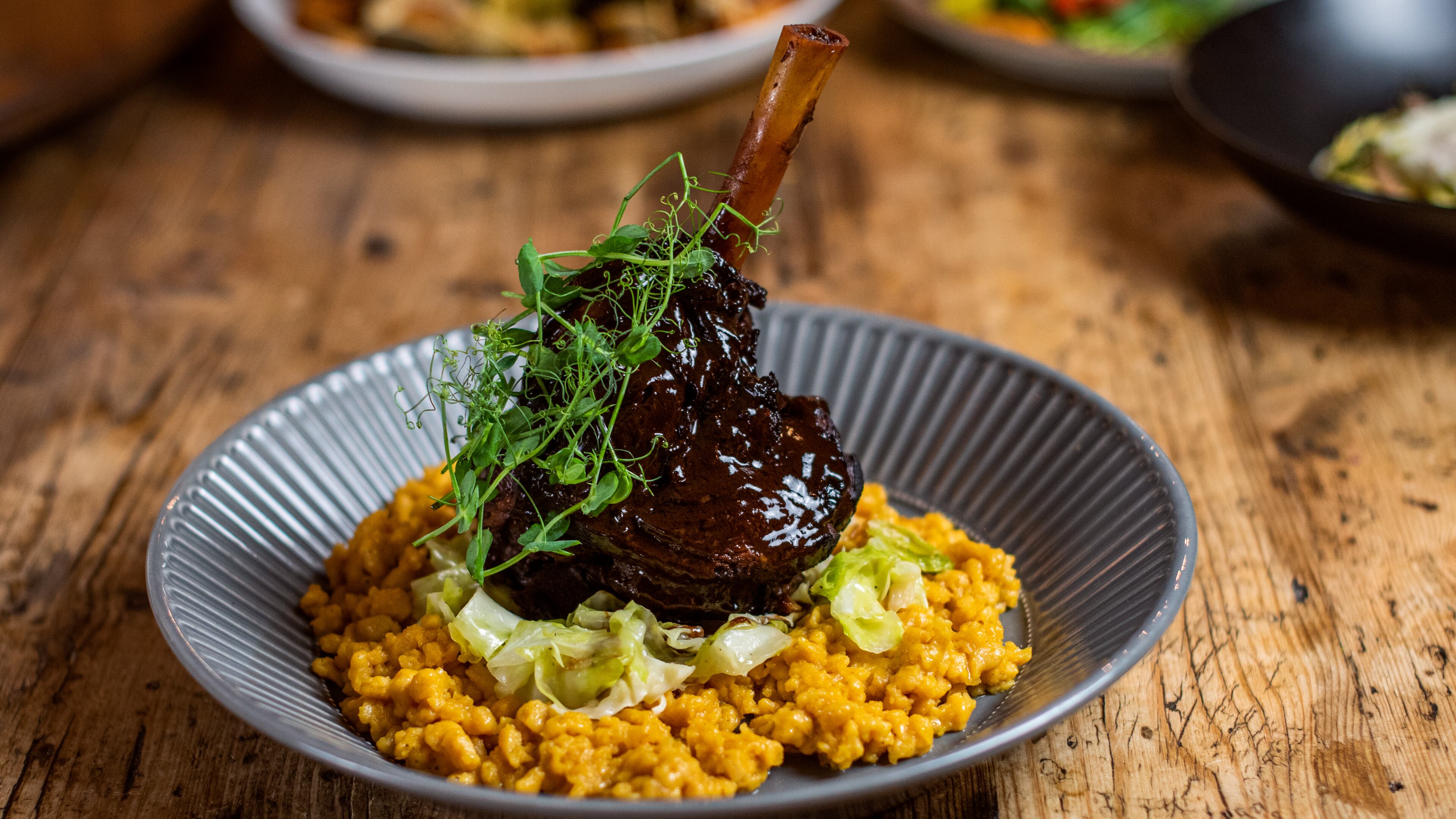 Lamb shank from the menu of Oreatha's at The Point.