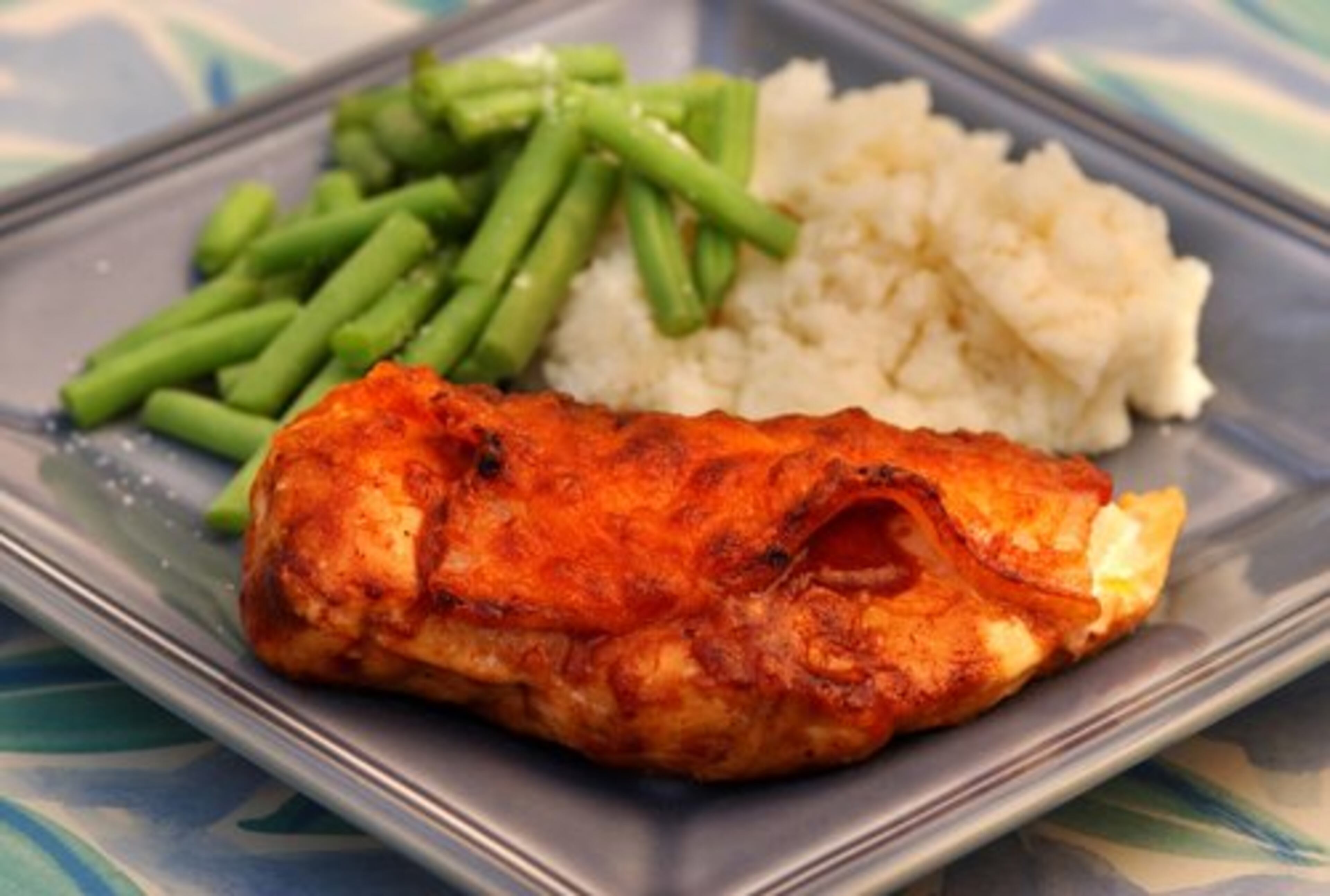 Barbecue Bacon Chicken Breast: Crystal Ellis of Marietta, who suggested this recipe, called it "a great-tasting easy main dish created from my refrigerator. Kids love it!" And it's simple, besides. And you can take it from oven to table in less time than it takes to drive to a burger joint.