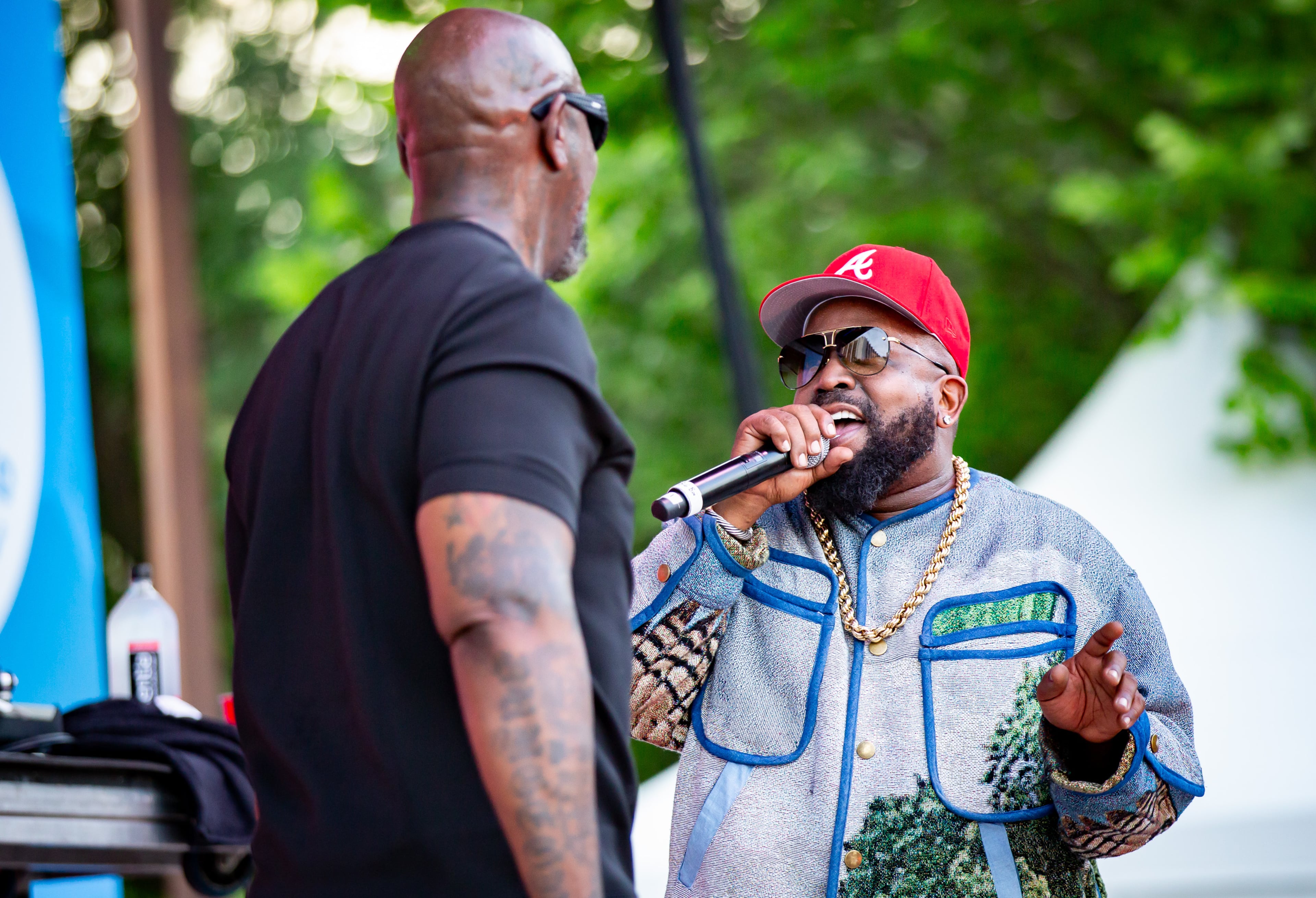Big Boi and Sleepy Brown blazed through more than an hour of hits to kick off Decatur WatchFest. (Ryan Fleisher for the AJC)