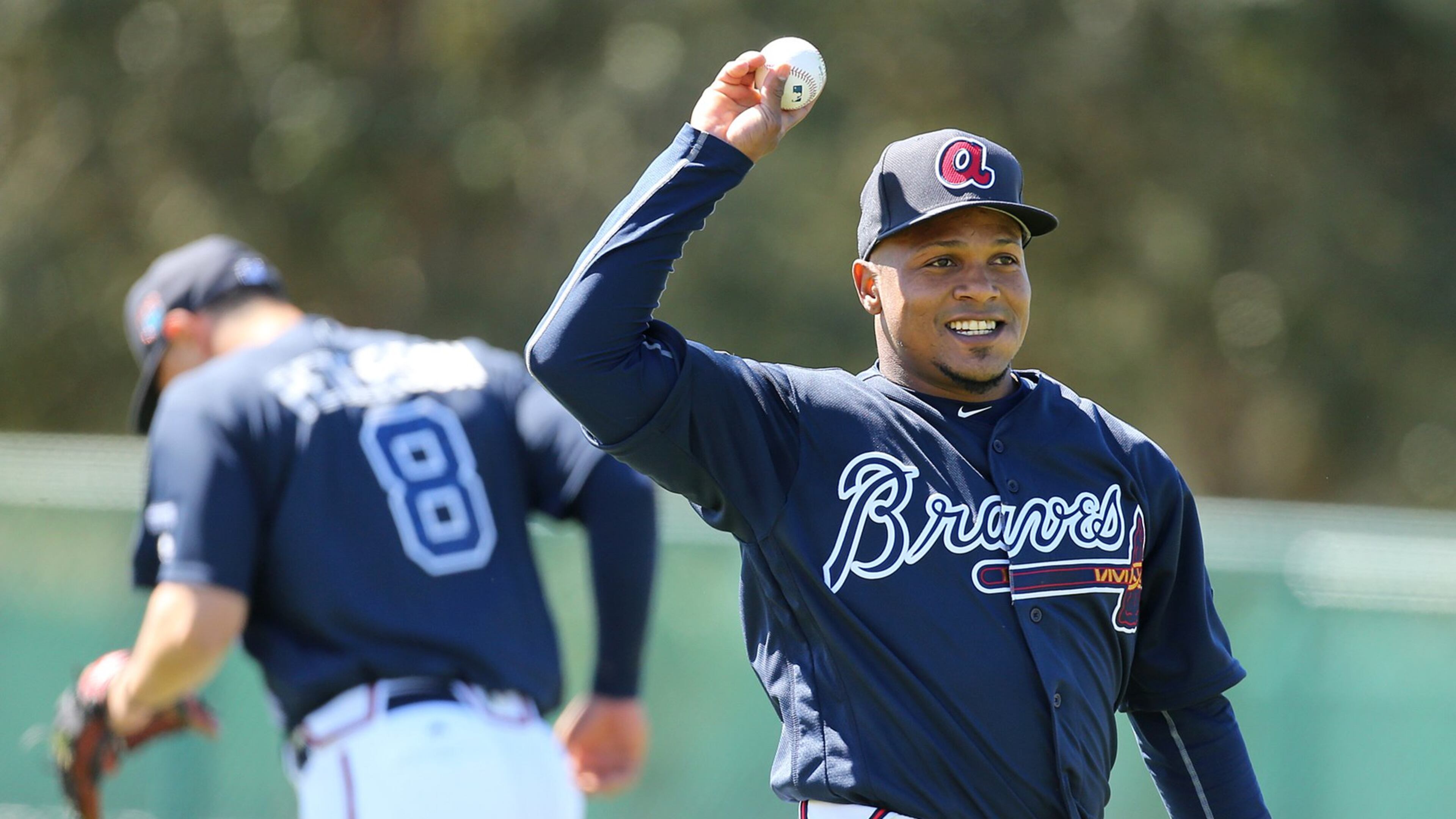 Veteran shortstop Erick Aybar is the best potentially available replacement for injured Cardinals shortstop Jhonny Peralta, but the Braves say they’d have to receive an overwhelming offer to trade him right now. (Curtis Compton / ccompton@ajc.com)