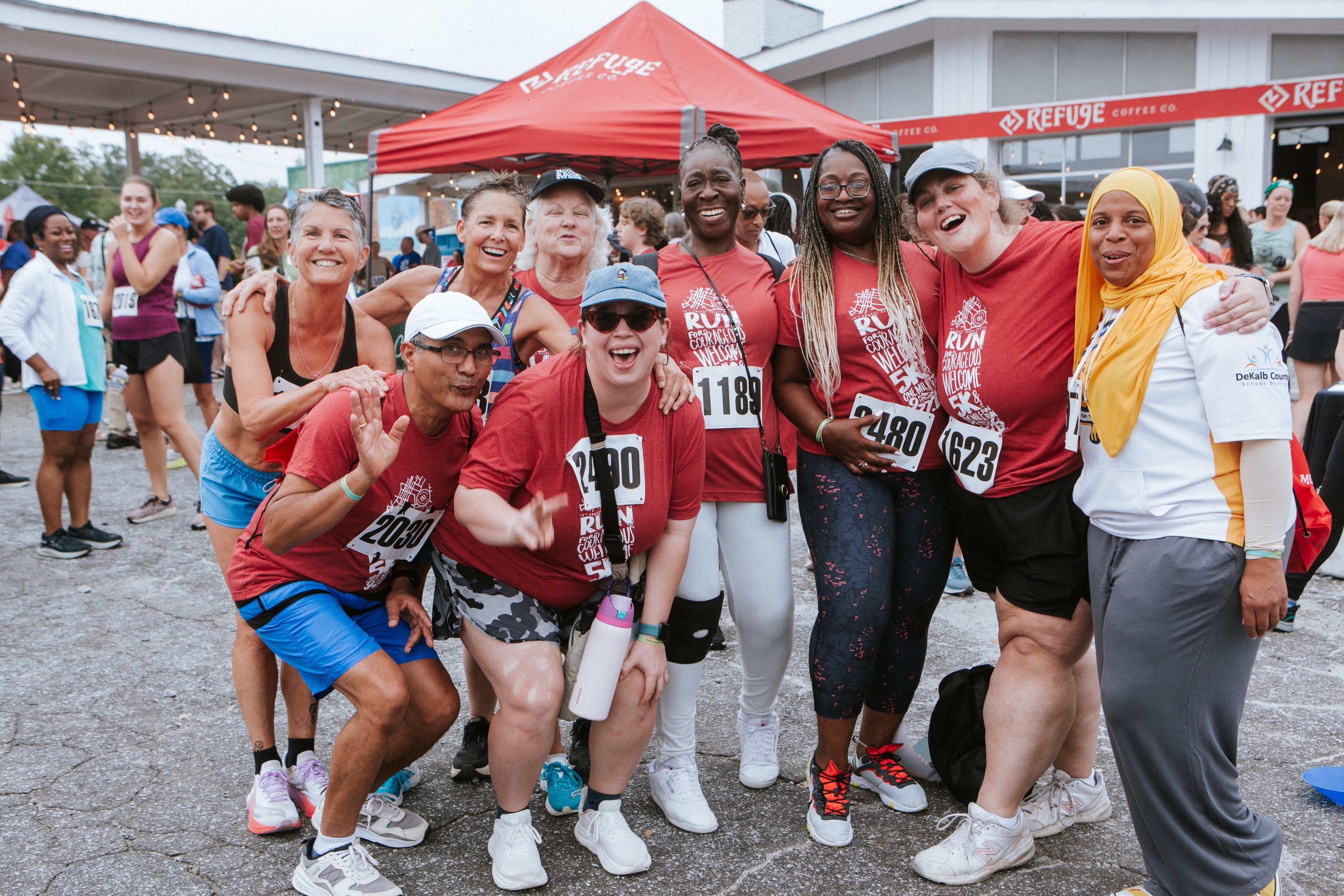 The Refuge 5K is an annual fundraiser for the nonprofit and fun event for the Clarkston community. Refuge gave away almost $10,000 in free registration fees to people in the community, and refugee and health organizations provided education and support on race day. (Photo courtesy of Rufuge Coffee Co.)